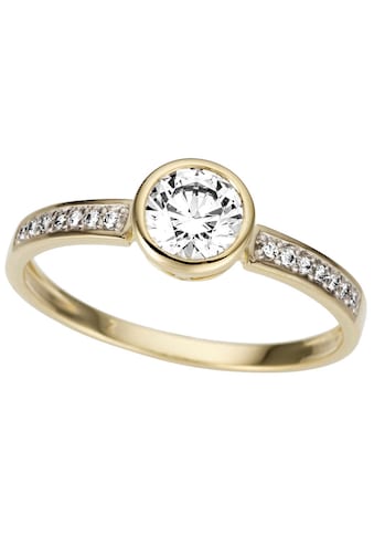 Solitärring »Schmuck Geschenk Gold 333 Damenring Verlobungsring Goldring Solitär«