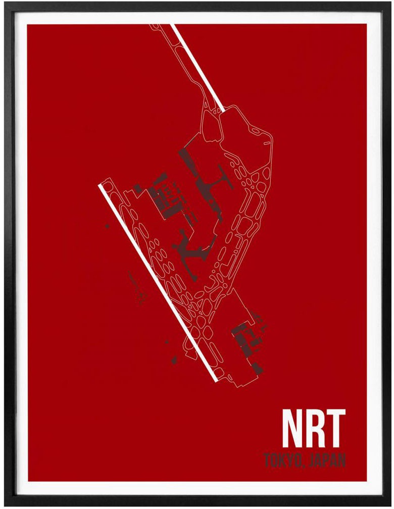 Wall-Art Poster »Wandbild NRT Grundriss Wandposter (1 auf Tokyo«, Raten Poster, Wandbild, Grundriss, kaufen St.), Bild
