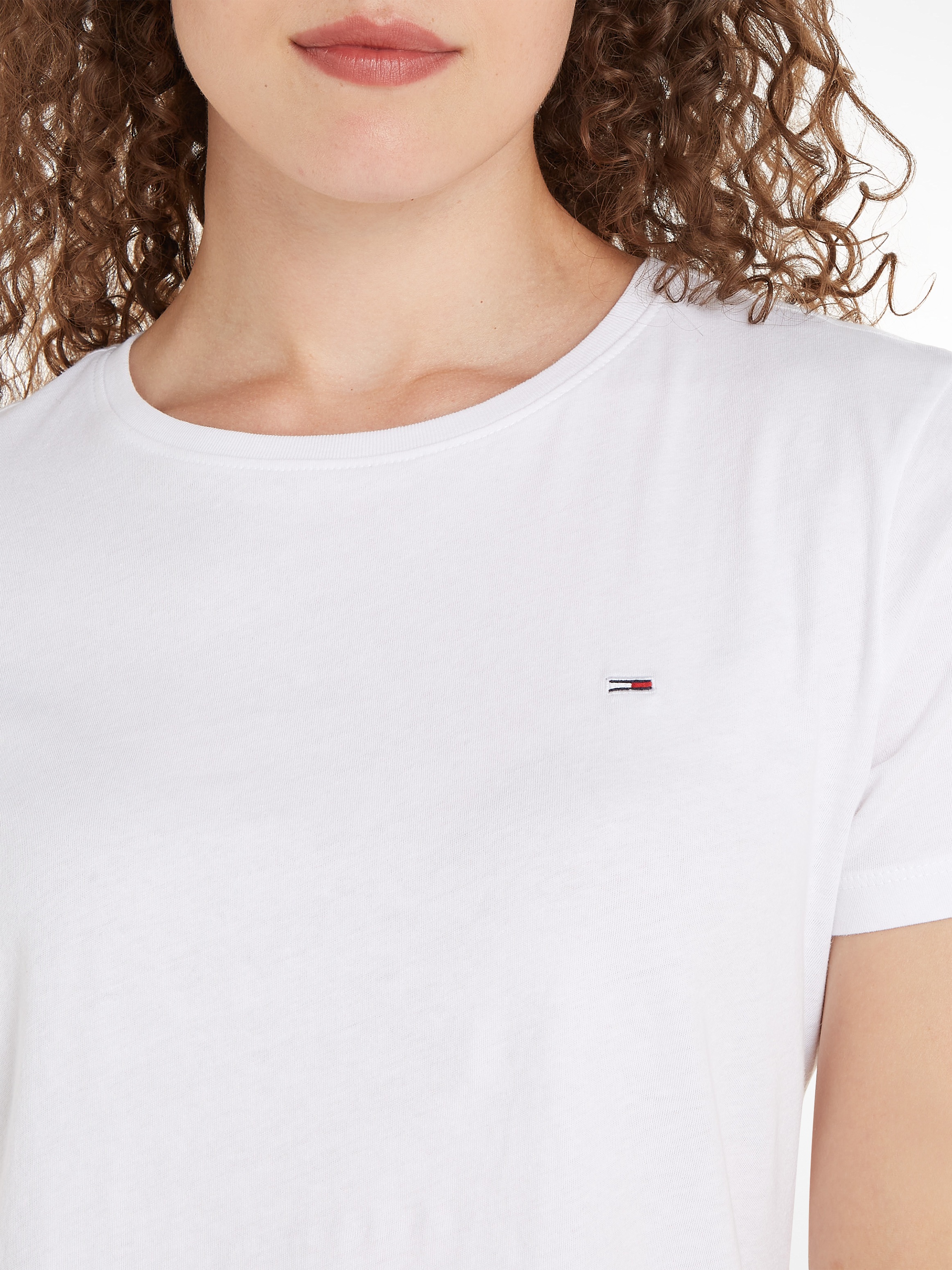 Tommy Jeans Rundhalsshirt »TJW SOFT JERSEY TEE«, mit Tommy Jeans Logo-Flag auf der Brust