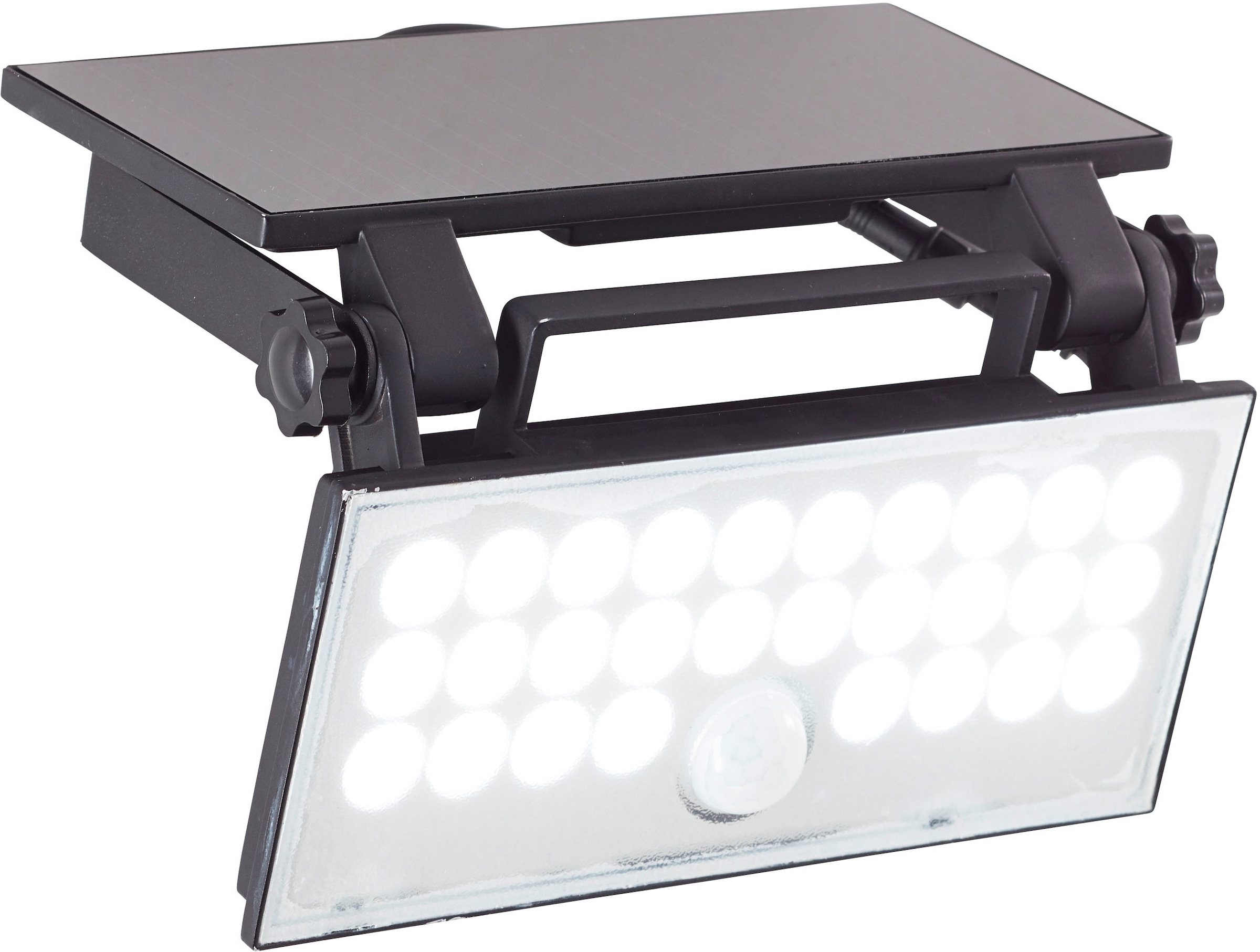 Brilliant LED Außen-Wandleuchte »Luton« 1 Stk. Solar, 19 cm, 1000 lm, 4100 K, schwenkbar, schwarz