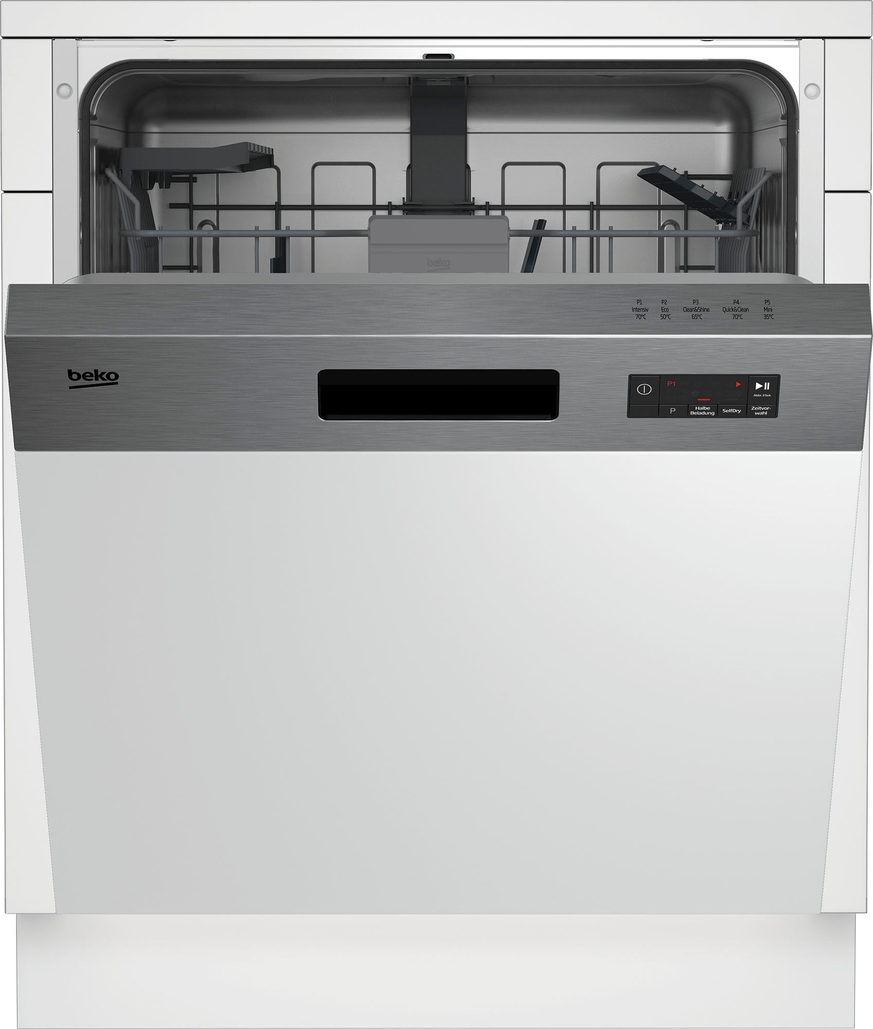 BEKO teilintegrierbarer Geschirrspüler »BDSN15O30X 7688901677«, BDSN15O30X 7688901677, 14 Maßgedecke