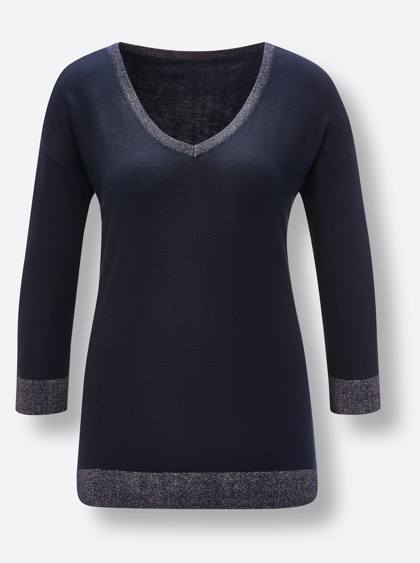 creation L V-Ausschnitt-Pullover »Viskose-Seiden-Pullover«