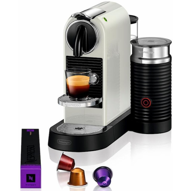 Nespresso Kapselmaschine »CITIZ EN 267.WAE von DeLonghi, White«, inkl.  Aeroccino Milchaufschäumer, Willkommenspaket mit 7 Kapseln mit 3 Jahren XXL  Garantie