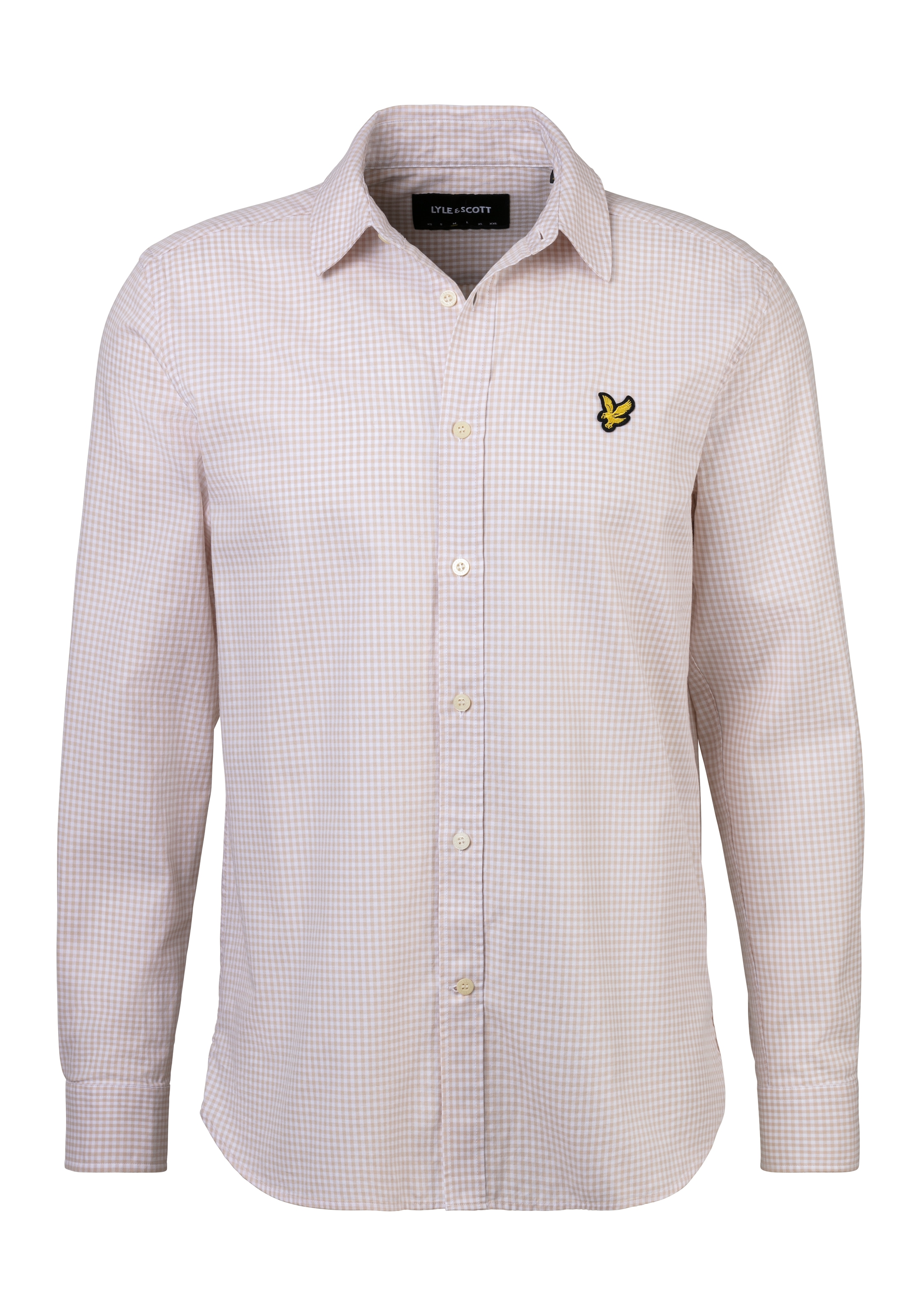 Lyle & Scott Langarmhemd, mit Logostickerei auf der Brust