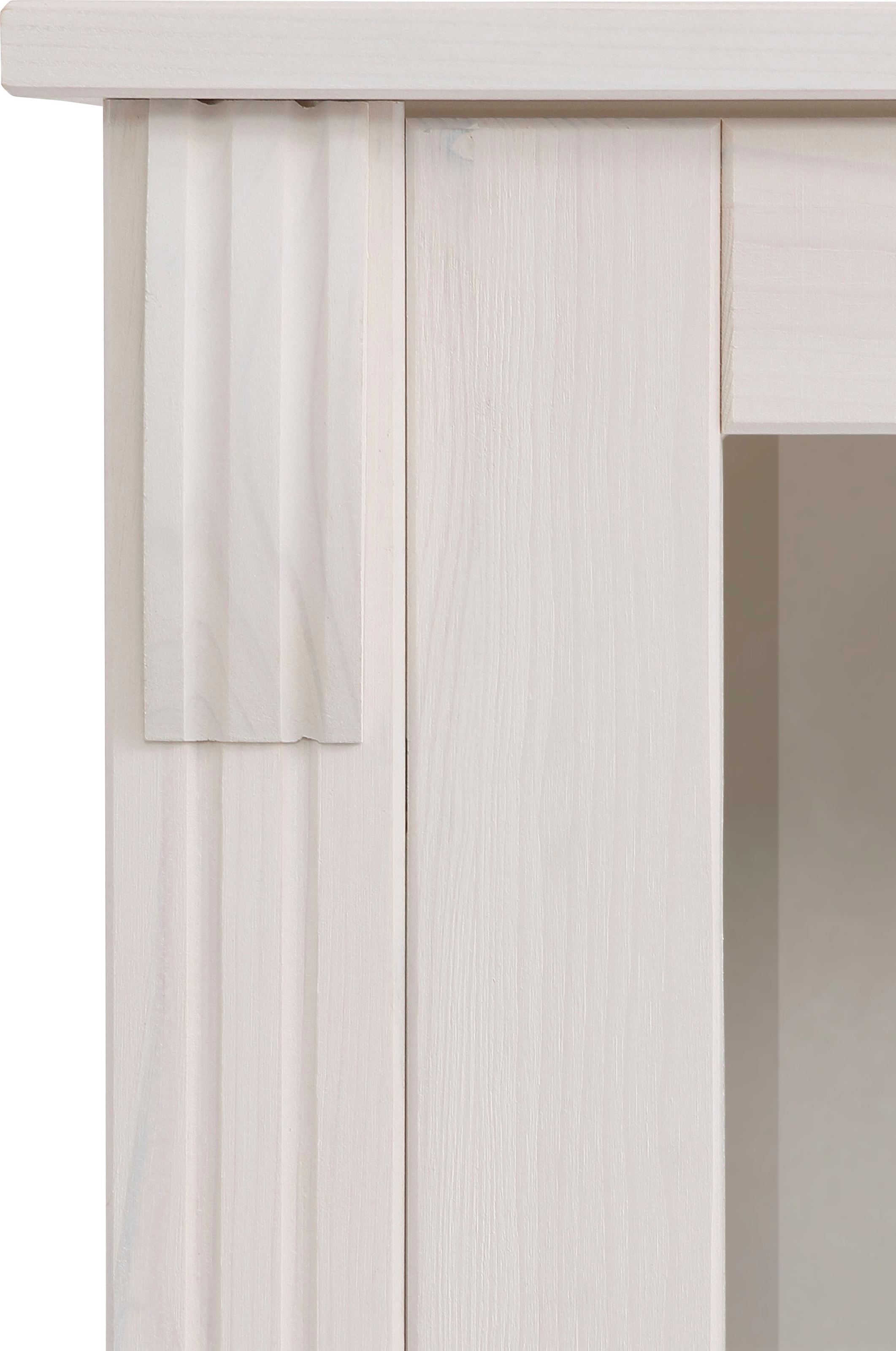 Home affaire Vitrine »Teresa«, mit 2 Glastüren und 2 Schubladen, Höhe 120 cm, aus Massivholz