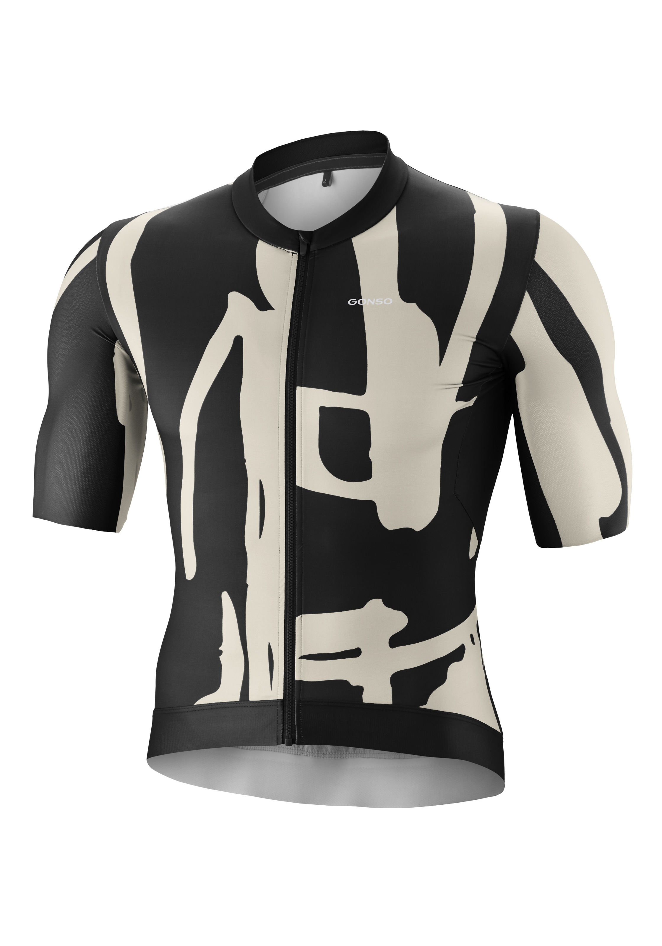 Gonso Radtrikot »Road Jersey Print M« Herren Fahrradtrikot, modernes Trikot mit 3-teiliger Rückentasche