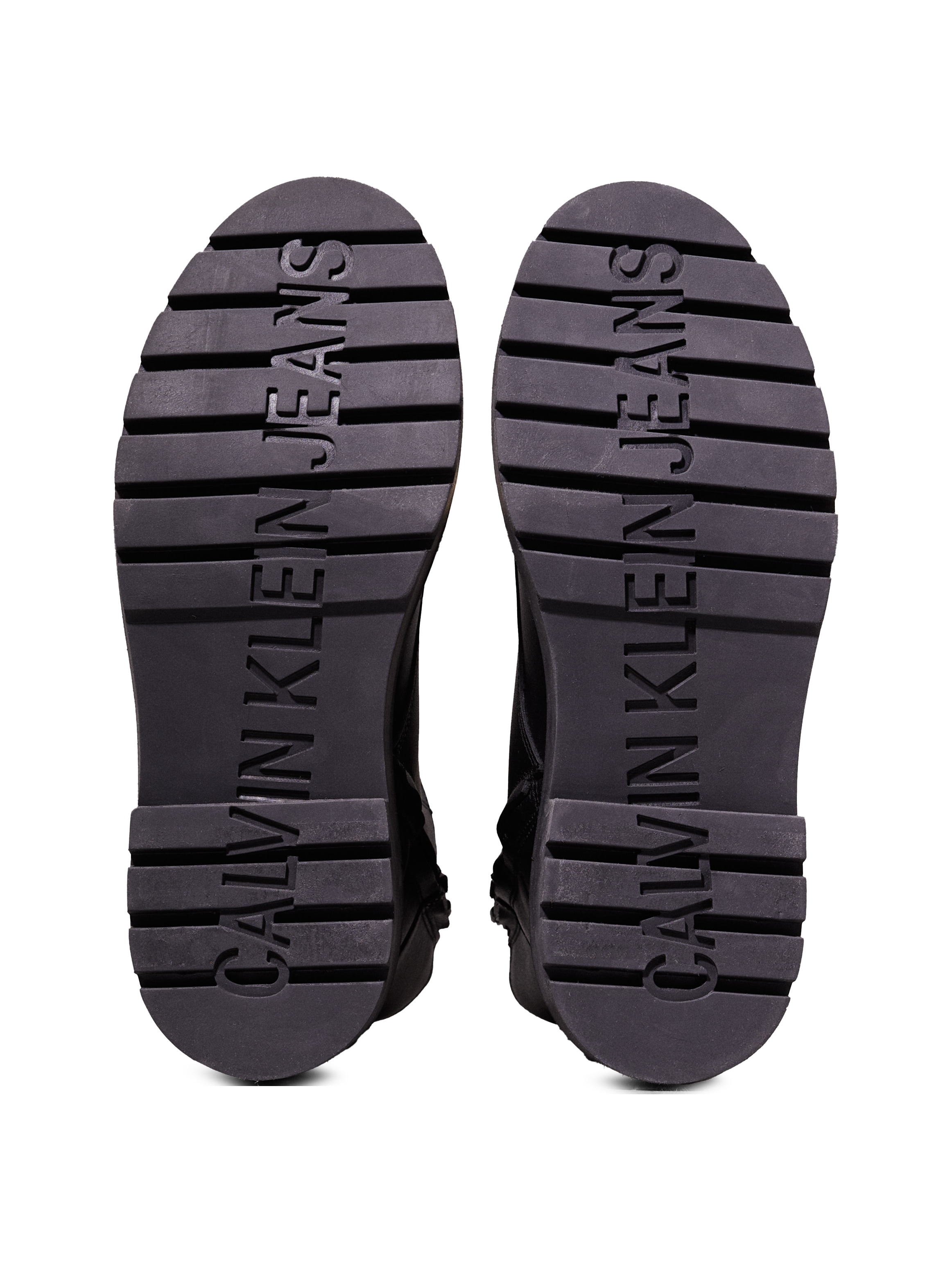 Calvin Klein Jeans Schnürboots »COMBAT BOOT MID ZIP LTH IN CALF«, Blockabsatz, Schnürstiefelette mit seitlichem CK-Schmuckelement
