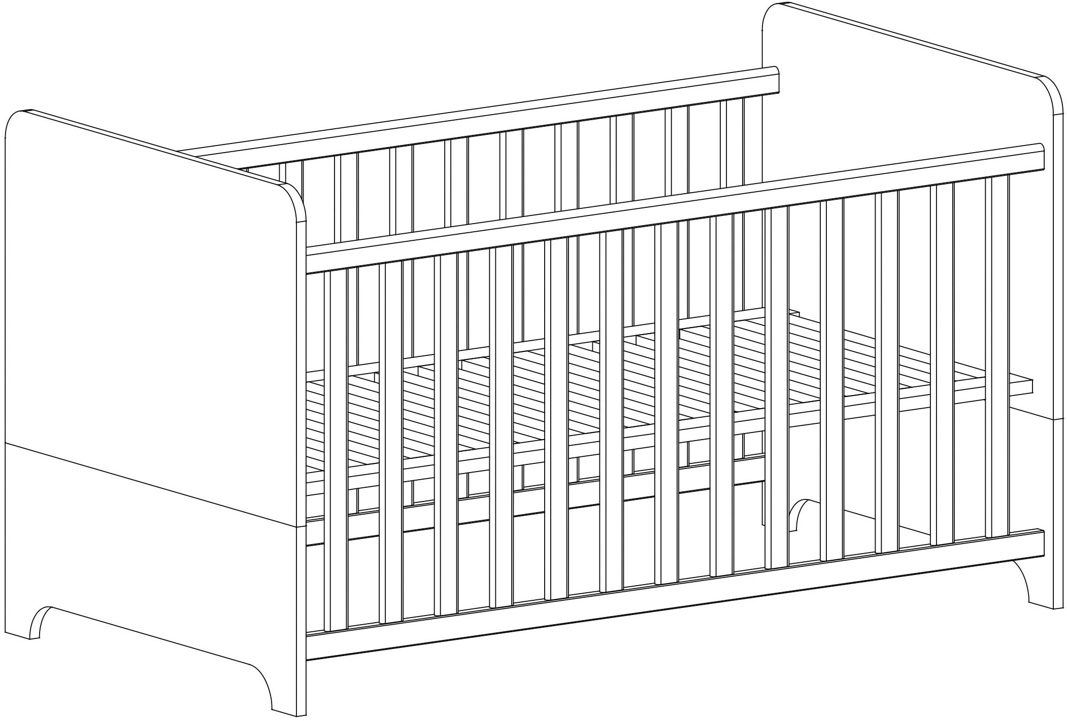 arthur berndt Babymöbel-Set »Babyzimmer Set »Marlon« 2-teilig«, (Spar-Set, 2 tlg., Kinderbett und Wickelkommode)