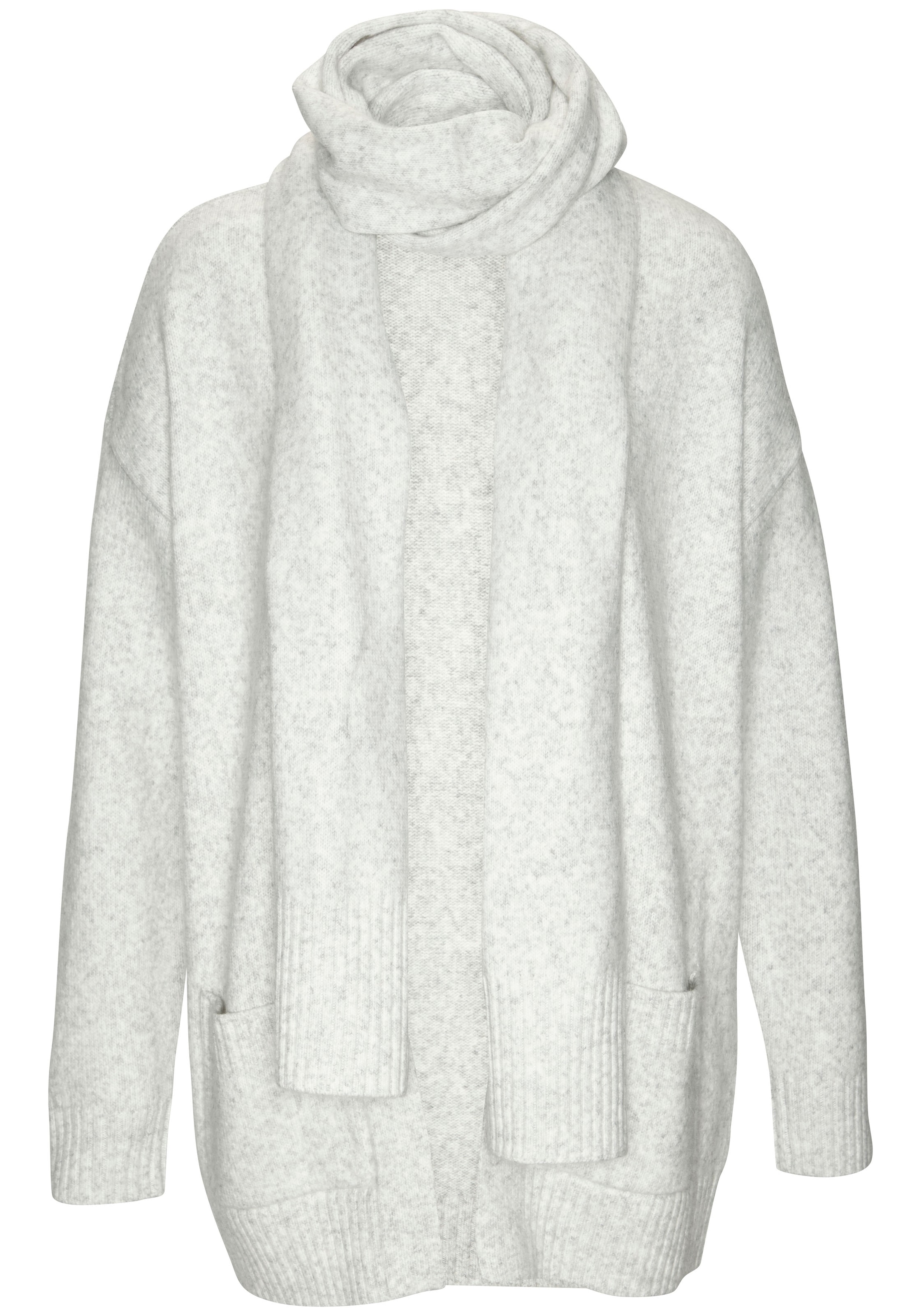 Vivance Strickjacke Set, mit Schal,  aus kuscheliger Strickqualität, Cardigan