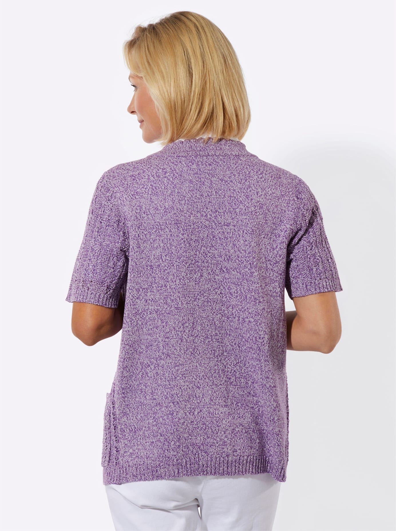 Classic Basics Ajourstrickjacke