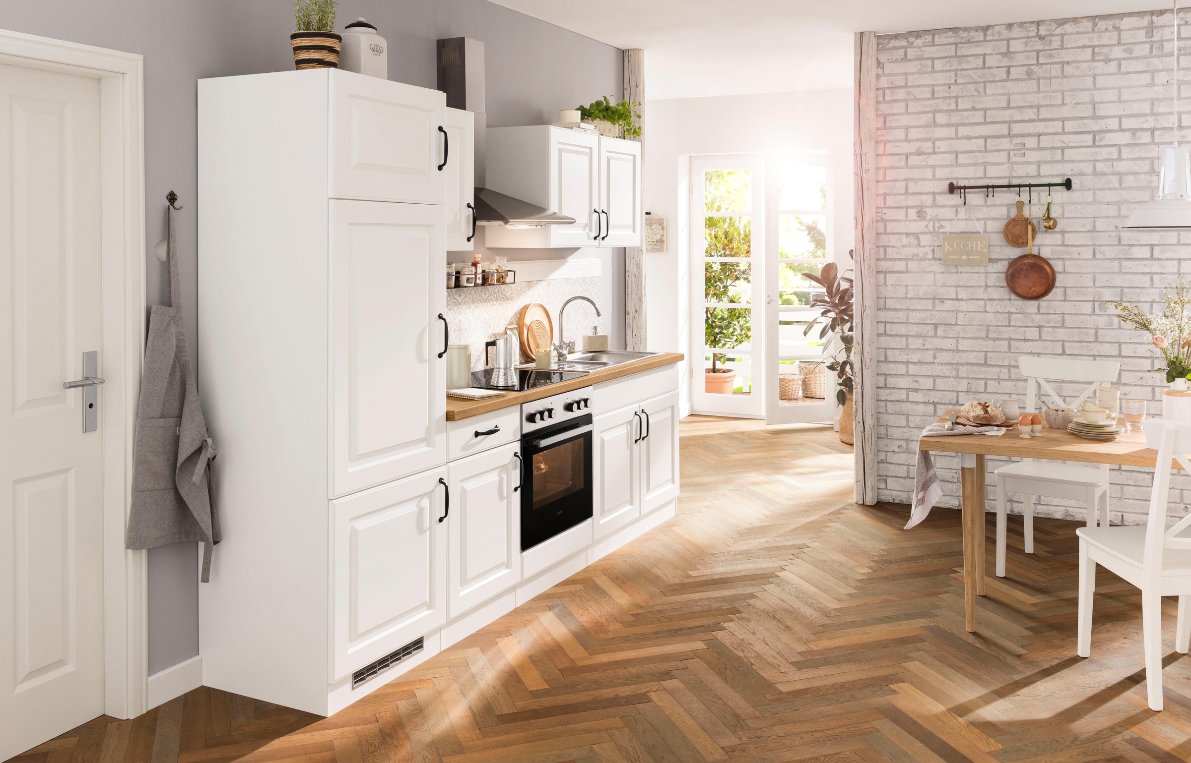 wiho Küchen Küchenzeile »Erla«, mit E-Geräten, Breite 270 cm