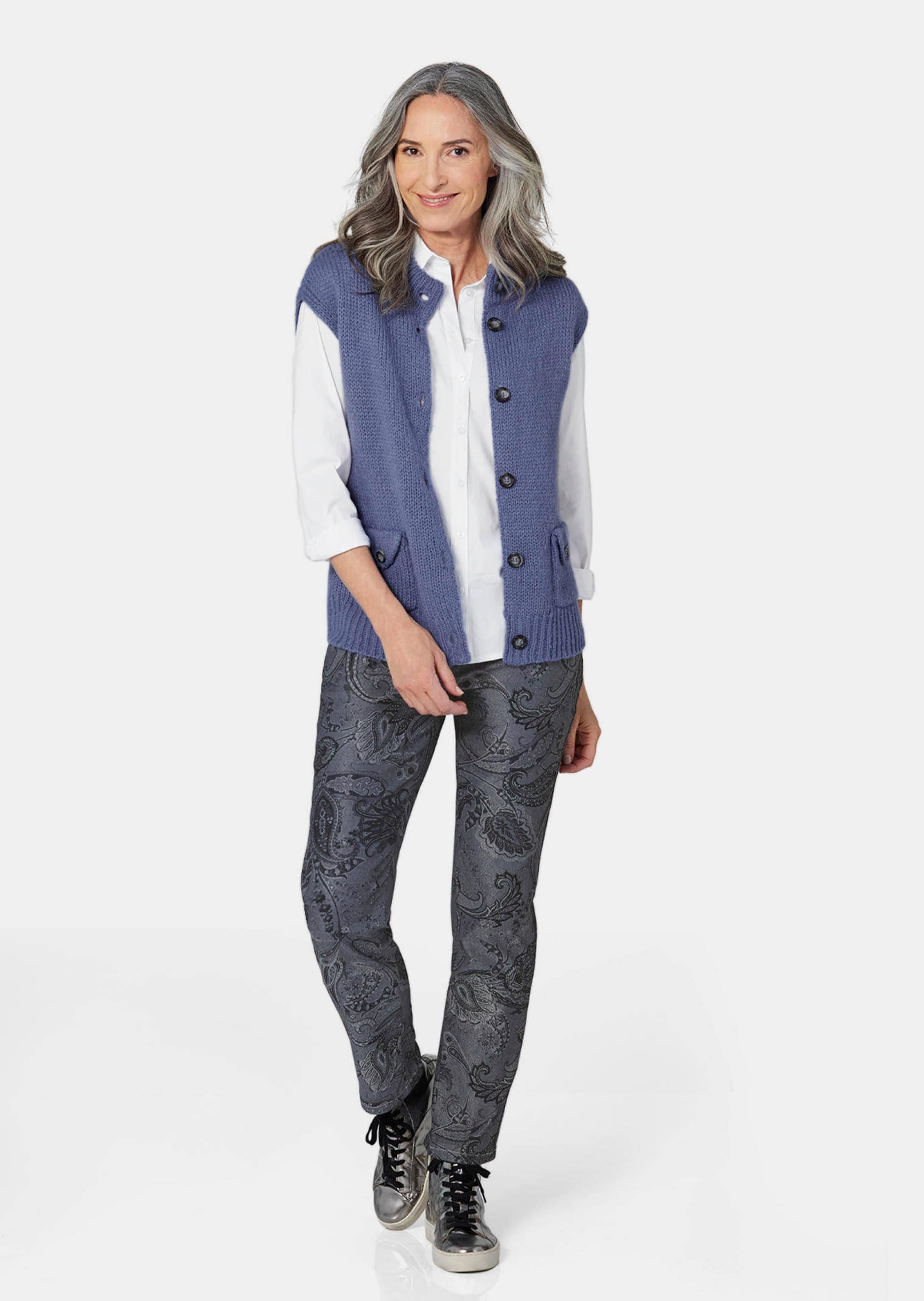 GOLDNER Strickjacke »Strickweste mit aufgesetzten Taschen« keine/nicht relevant