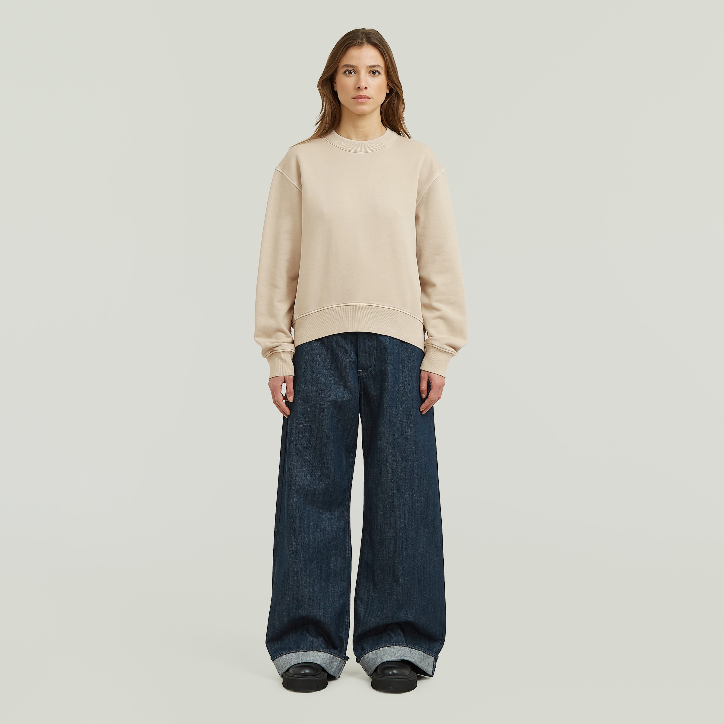 G-STAR Sweatshirt »Unit Relaxed wmn«, aus Baumwolle, Rundhalsform
