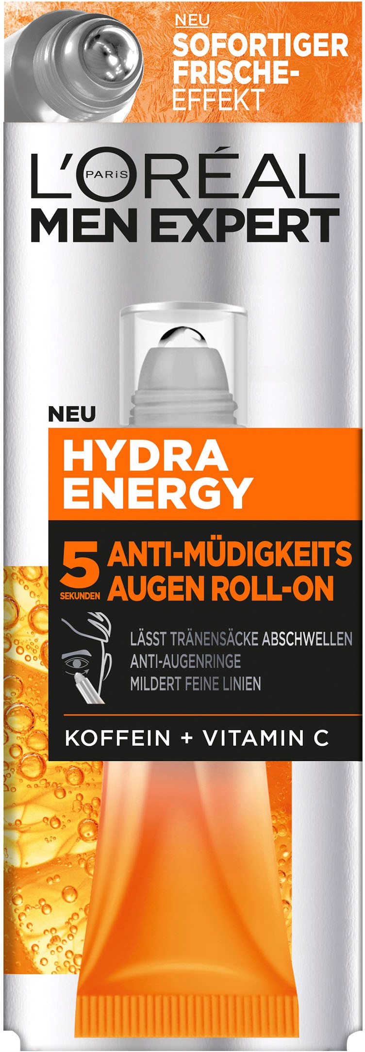 L'ORÉAL PARIS MEN EXPERT Augen-Roll-on »Hydra Energy Anti-Müdigkeit«, mit Active-Gel-Formel