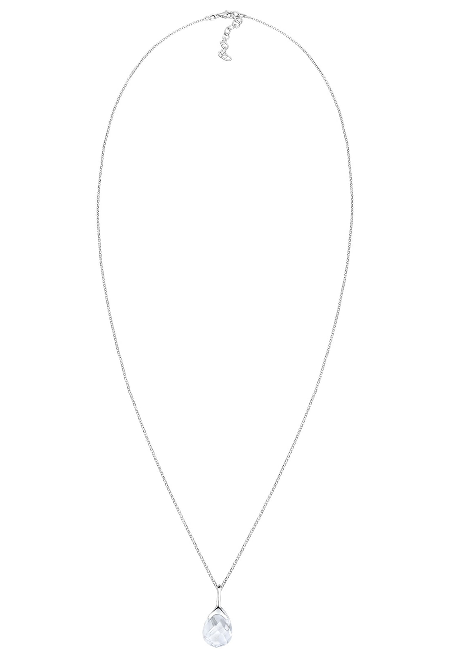 Elli Lange Kette »Halskette Bergkristall Tropfen Klassisch 925 Silber«