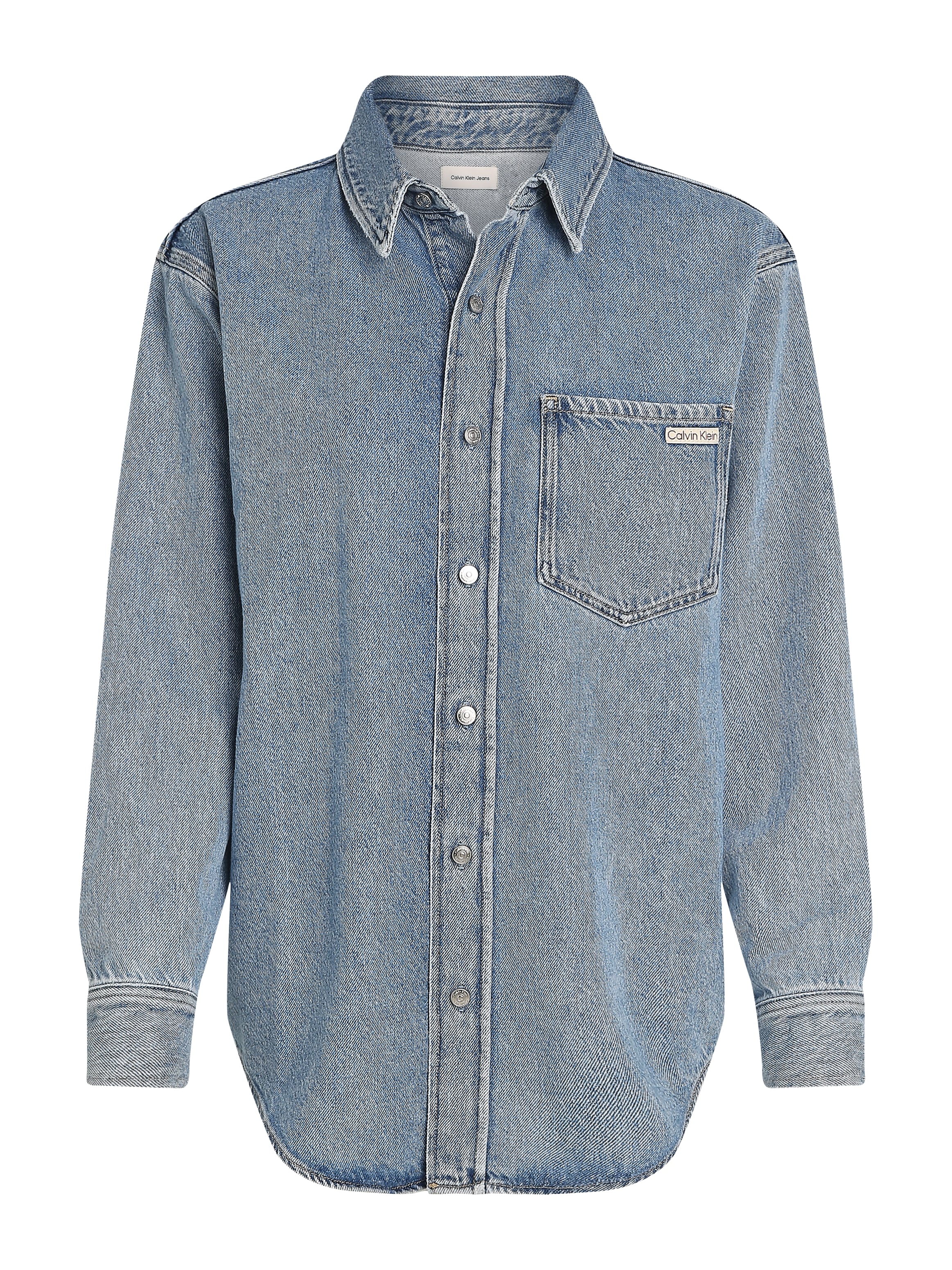 Calvin Klein Jeans Jeansbluse »DAD DENIM SHIRT«, in hellblauer Waschung