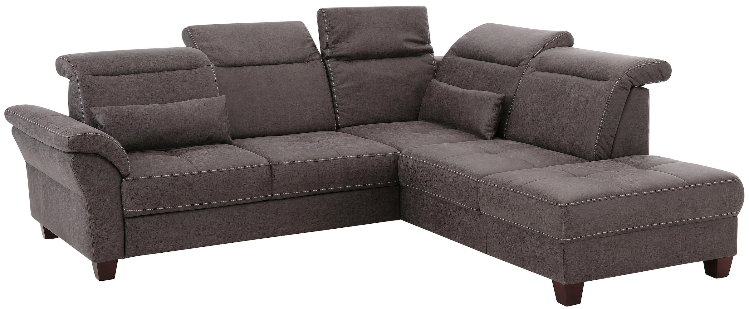 Home affaire Ecksofa »Solvei L-Form«, wahlweise auch mit Kopfteilverstellung und Bettfunktion, Federkern