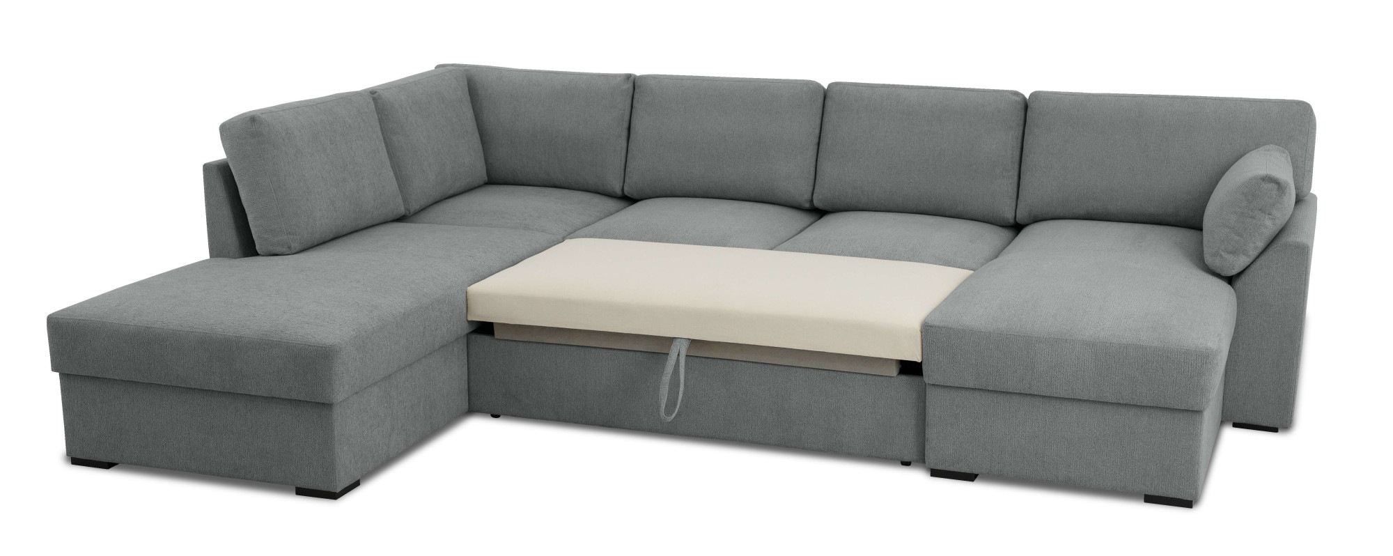 Home affaire Wohnlandschaft »Citry«, Breite 309 cm, Chenille, Bettfunktion, Bettkasten, U-Form