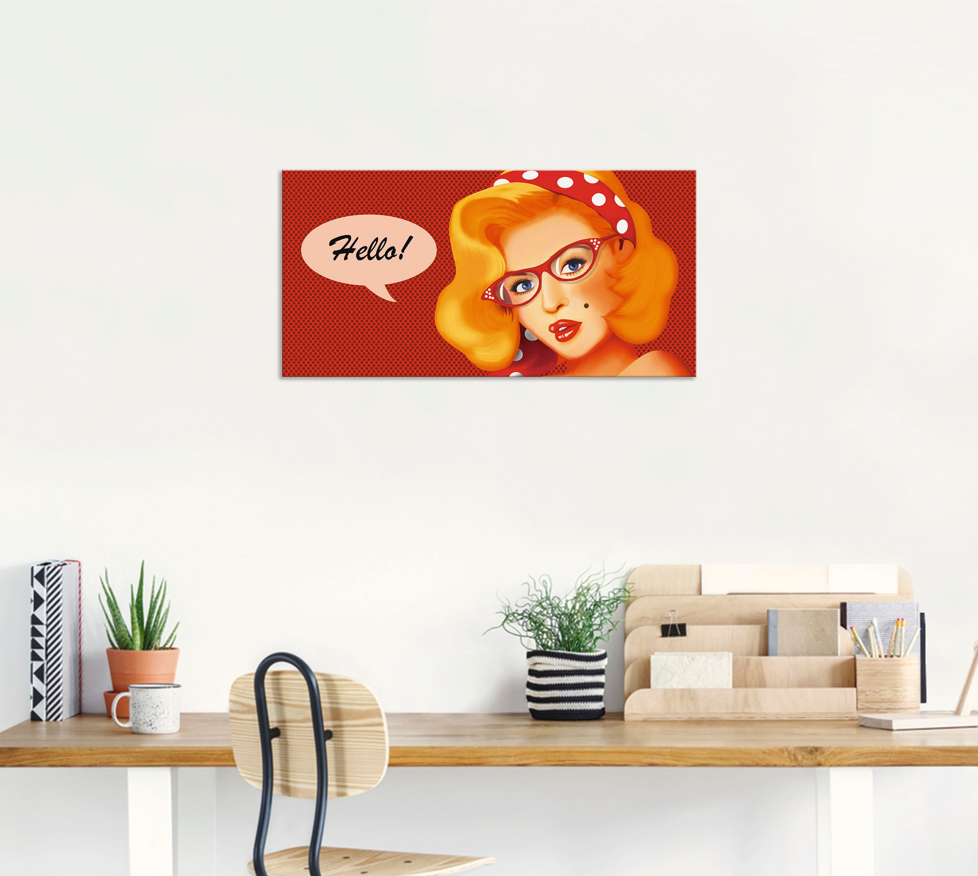 Artland Wandbild »Freundliches Hallo«, Frau, (1 St.), als Alubild, Leinwandbild, Wandaufkleber oder Poster in versch. Größen