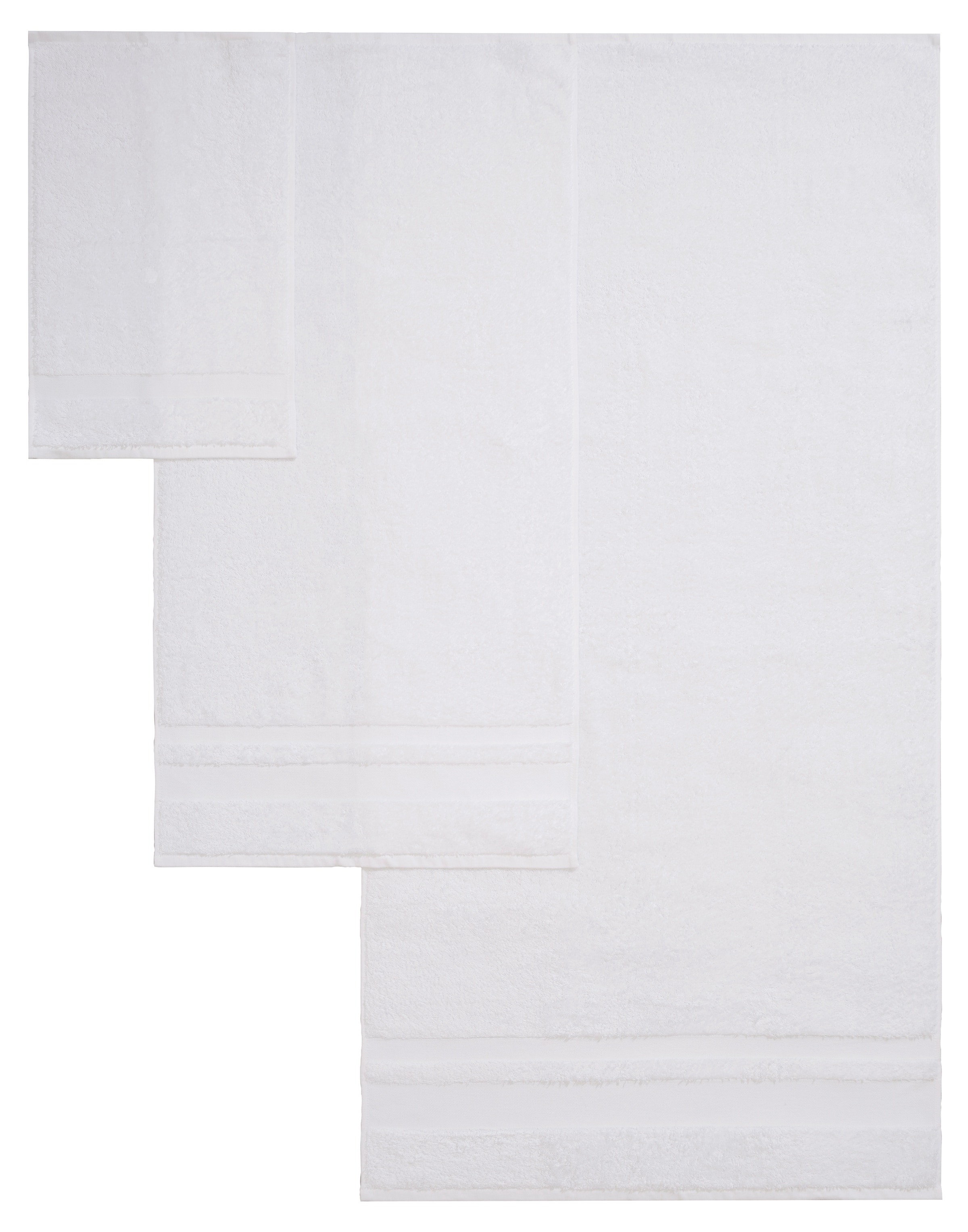 my home Handtuch Set »Vanessa, 10-tlg Handtuch-Set, in Standard- und Premium-Qualität, weich« Set 10 tlg. Walkfrottee 100% Baumwolle, Duschtücher, Handtücher, Gästetücher, mit Bordüre