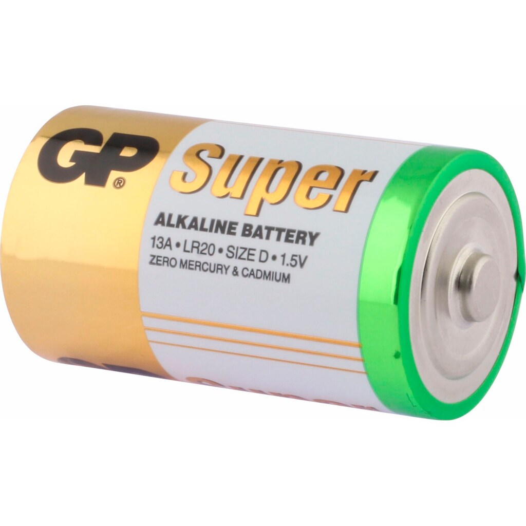 GP Batteries Batterie »2er Pack Super Alkaline D«, LR20, 1,5 V, (Set, 2 St.)