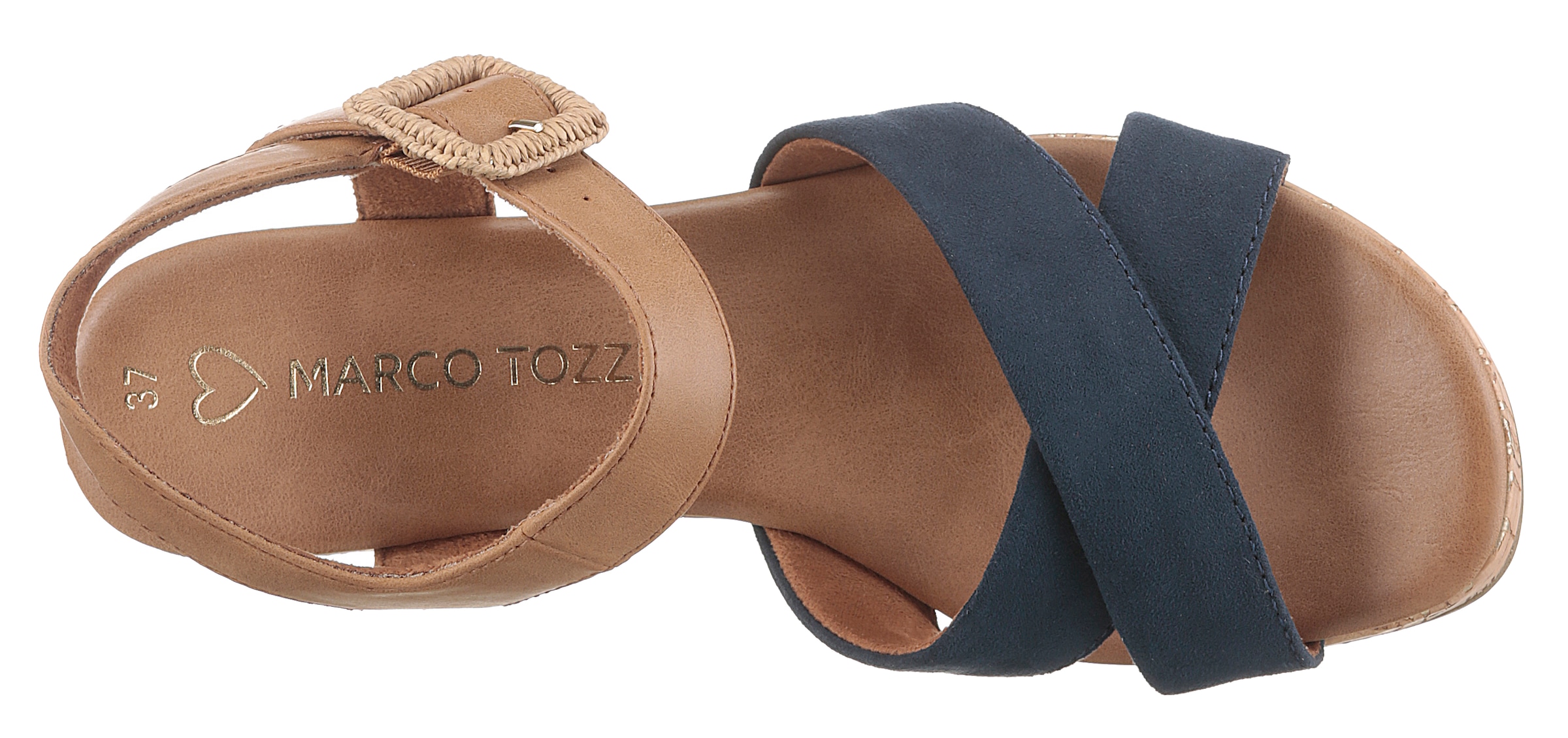 MARCO TOZZI Sandalette  , Blockabsatz, Plateau, Sommerschuh, Sandale mit Feel Me-Ausstattung