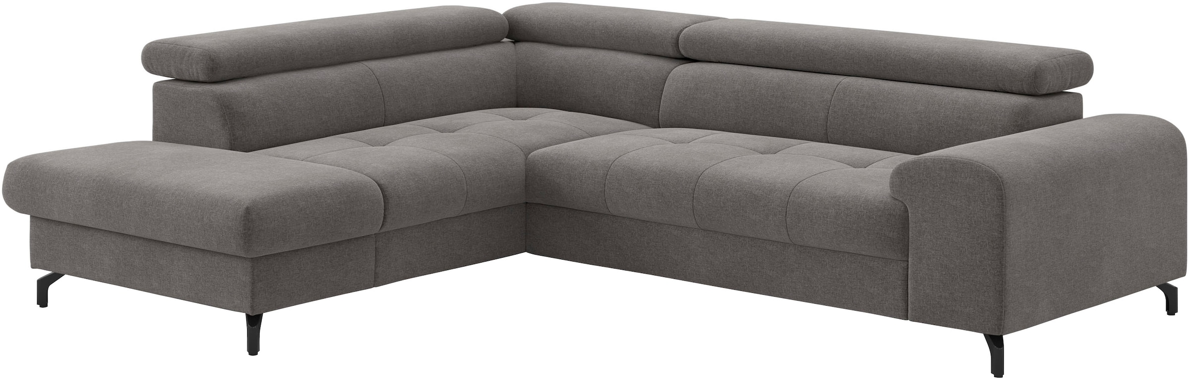 COTTA Ecksofa »Aura L-Form, B: 260 cm« mit Bettfunktion, Bettkasten & Kopfteilverstellung