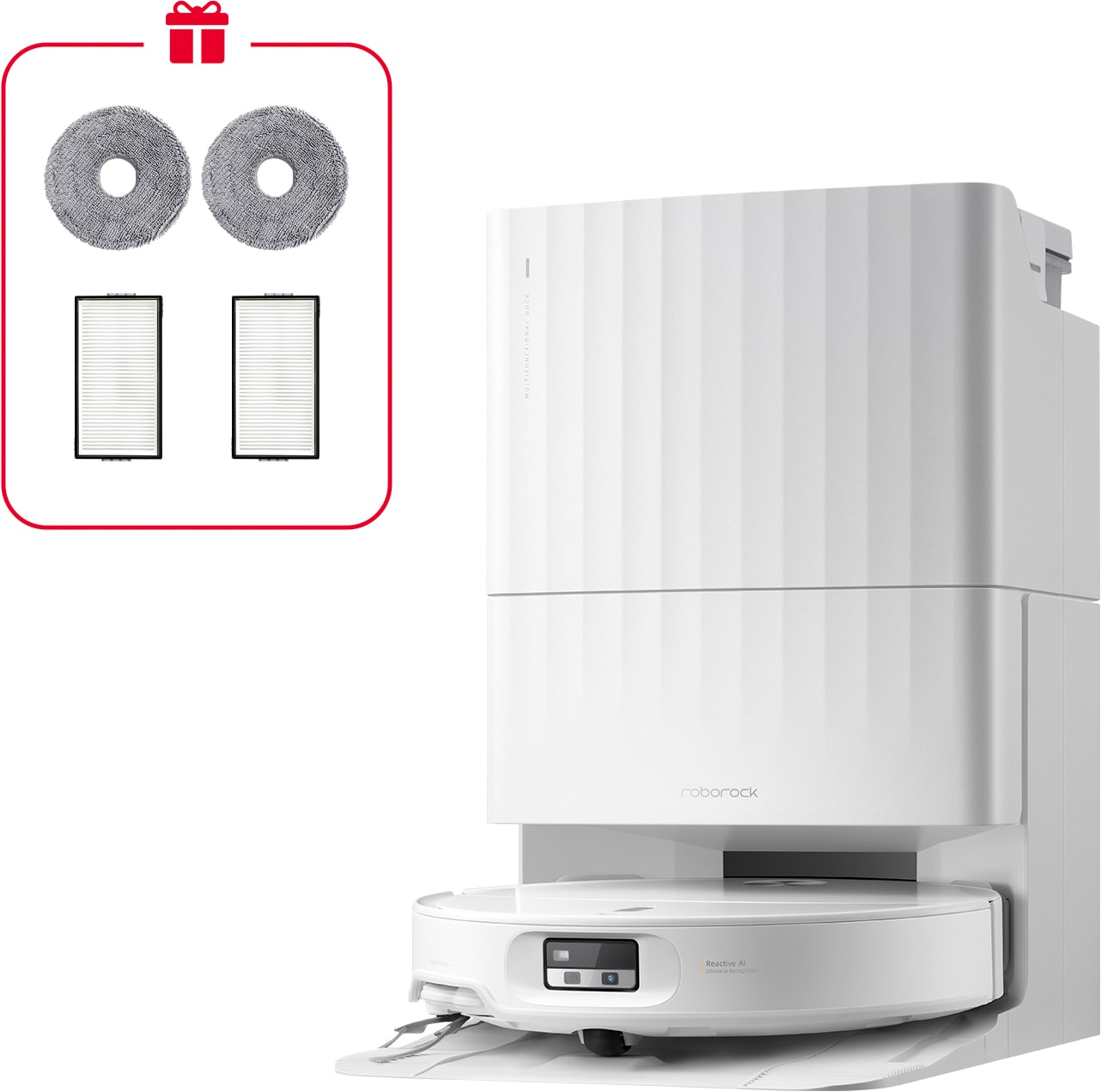 Roborock Saugroboter »Qrevo Edge 2X« 25.000 Pa HyperForce-Saugkraft, Multifunktionsstation