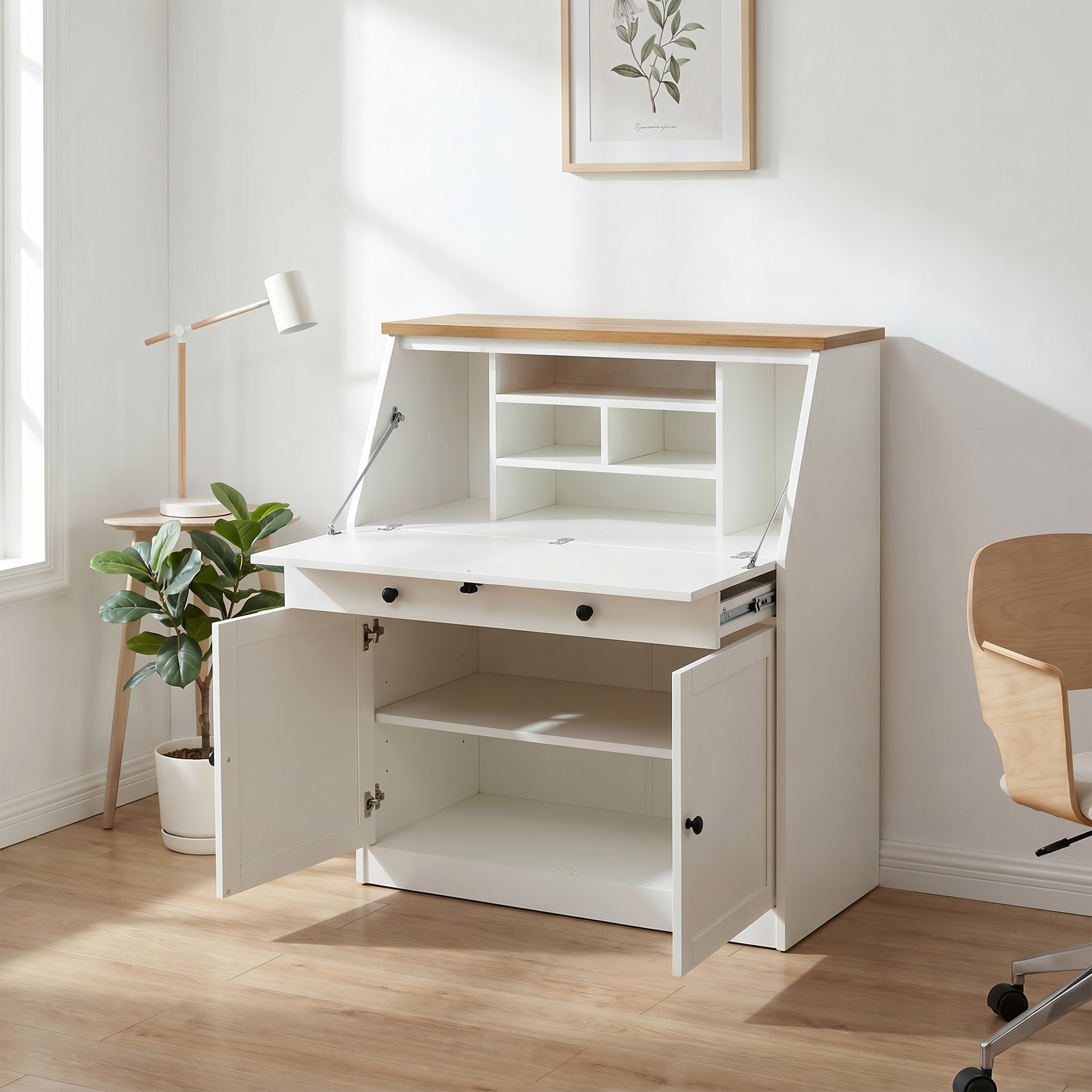 OTTO home Sekretär »Ismund« viel Stauraum, mit Kabelkanal, Breite: 98 cm
