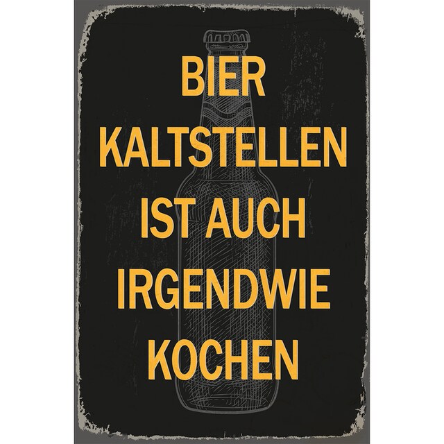 queence Metallbild »Bier kaltstellen Spruch Stahlschild Blechschild«, (1 St.),  20x30x0,2cm - mit 4 Lochbohrung bequem kaufen