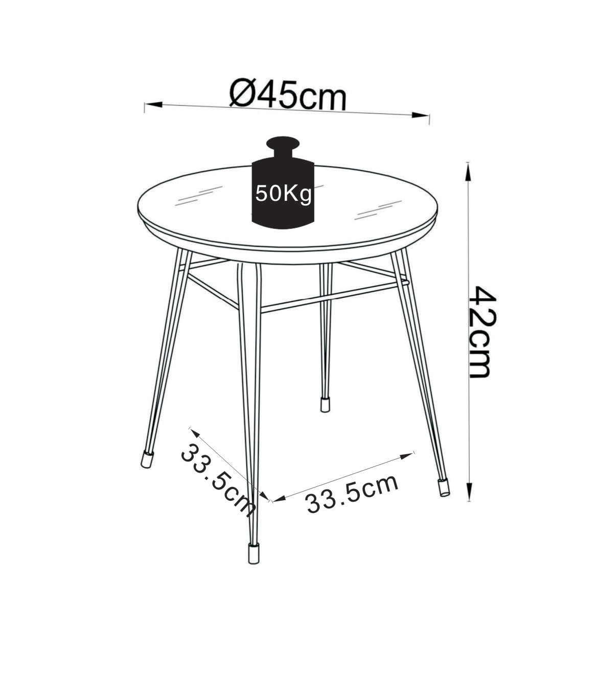 VCM Garten-Essgruppe »VCM 3-tlg Gartenmöbel Set | Sitzgruppe Essgruppe | 1x Tisch, 2x Loungestühle | Tisch Maße ca. H. 42 x B. 45 x T. 45 cm | Maße pro Stuhl ca. H. 79 x B. 57 x T. 52 cm | Lounge Set - Ragali«, (3 tlg., Ragali)