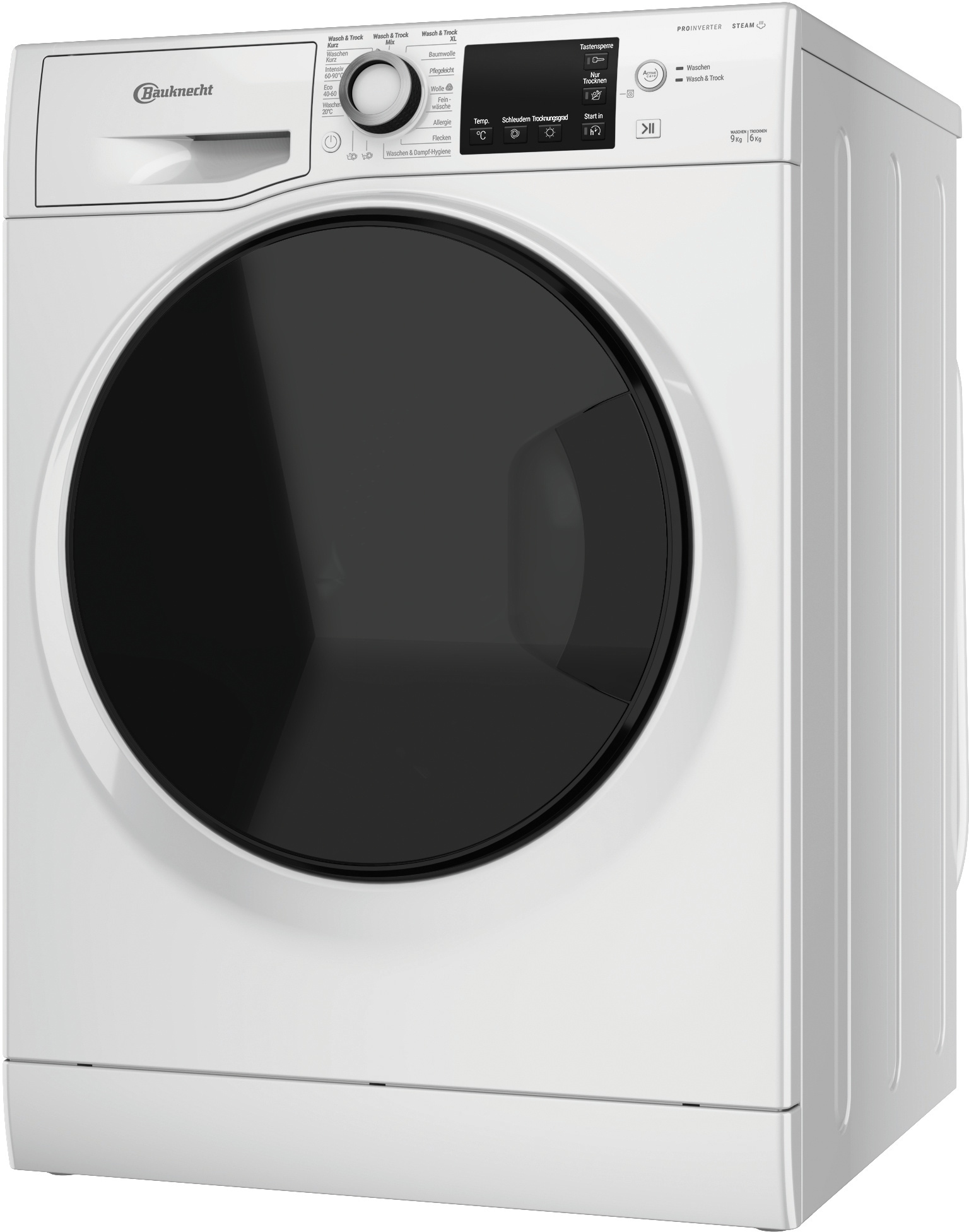 BAUKNECHT Waschtrockner "WT Super Eco 96S 41 N" 9 kg /6 kg 75 dB(A) Flecken 20C – entfernt mehr als 100 Flecken, ganz ohne Vorbehandlung