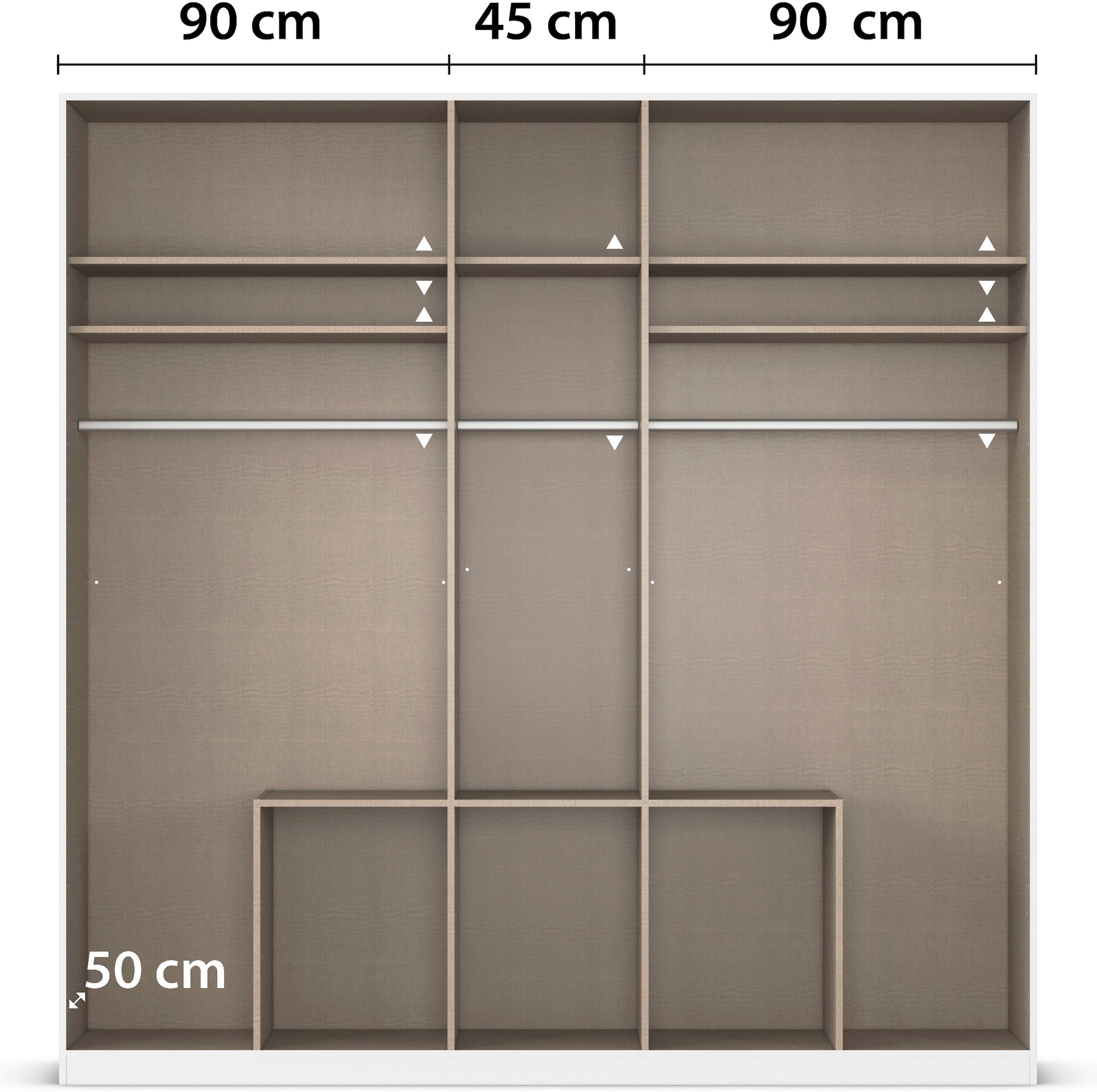 rauch Drehtürenschrank »Kleiderschrank Kleiderschränke Schrank Garderobe AGORDO mit Glasfront«, (in zwei Griff-Farben mit Glasfront), mit Außenschubkästen, in 6 Breiten und 2 Höhen MADE IN GERMANY