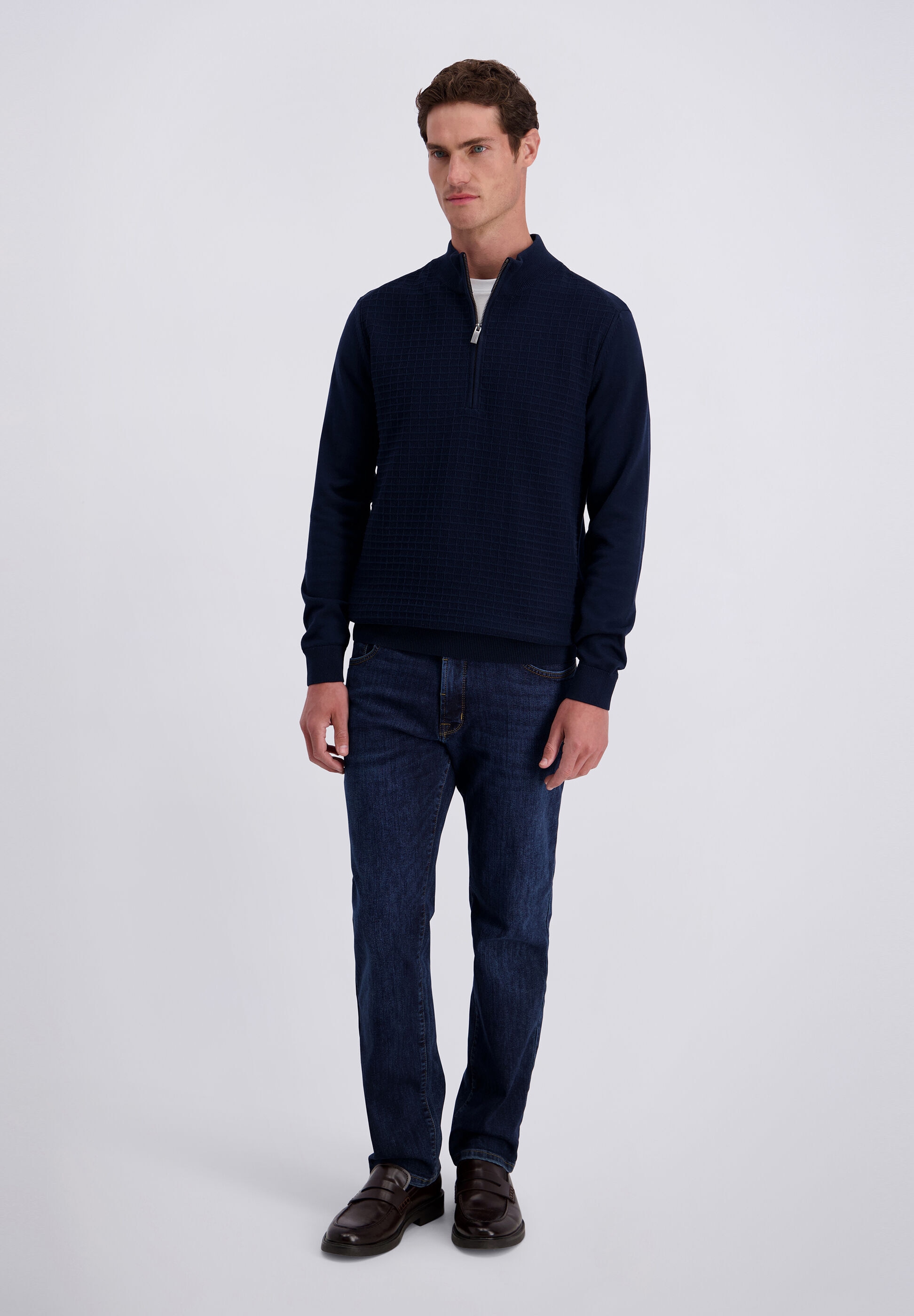 Pierre Cardin Stehkragenpullover »Pierre Cardin Pullover« mit strukturiertem Vorderteil