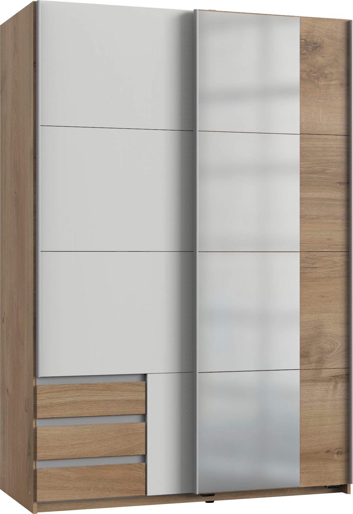 Wimex Schwebetürenschrank »Emden moderner Kleiderschrank mit Spiegel und Schubladen BESTSELLER«, Schlafzimmer Schrank Garderobenschrank mit Schwebetüren Topseller