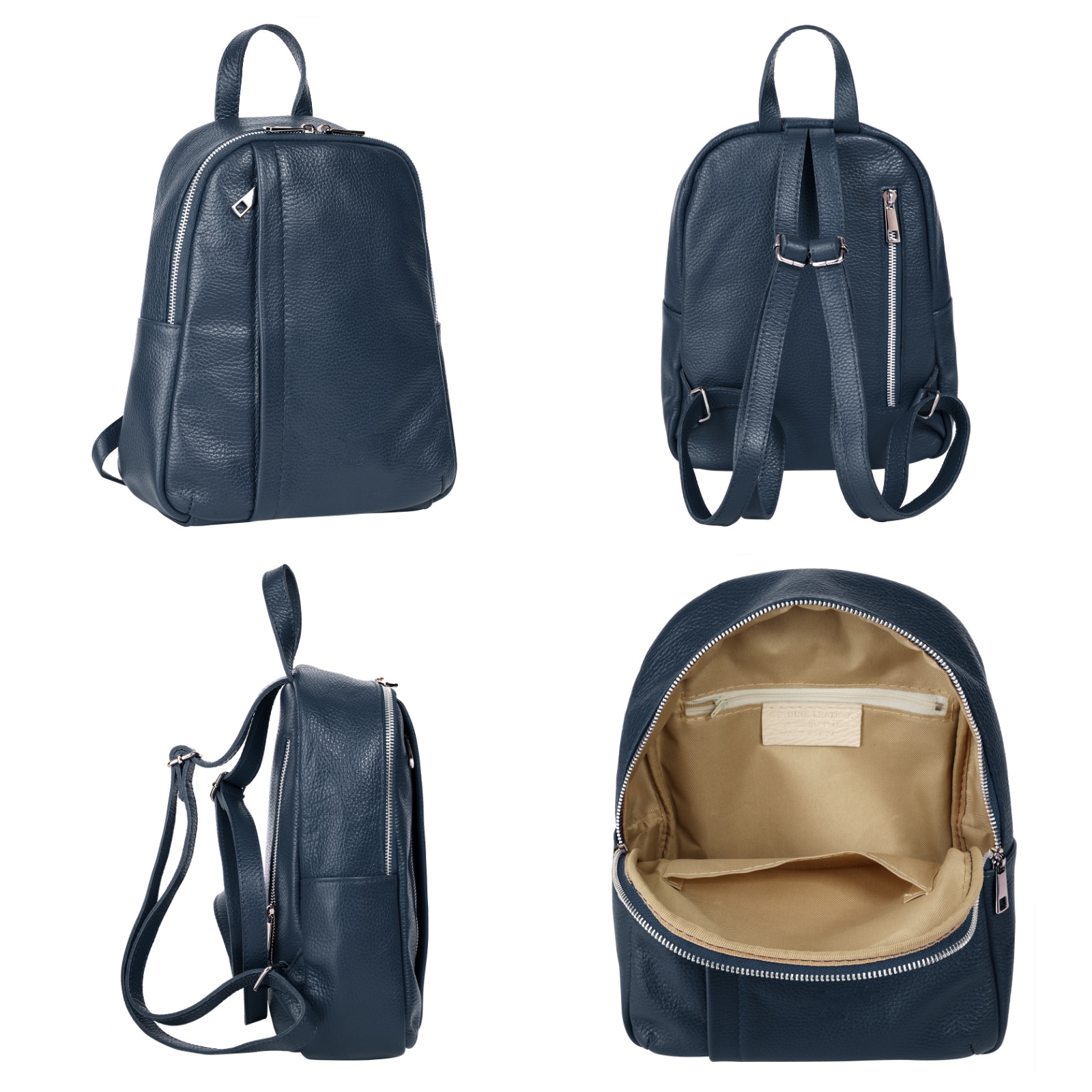 Samantha Look Cityrucksack Echt Leder, Made in Italy
