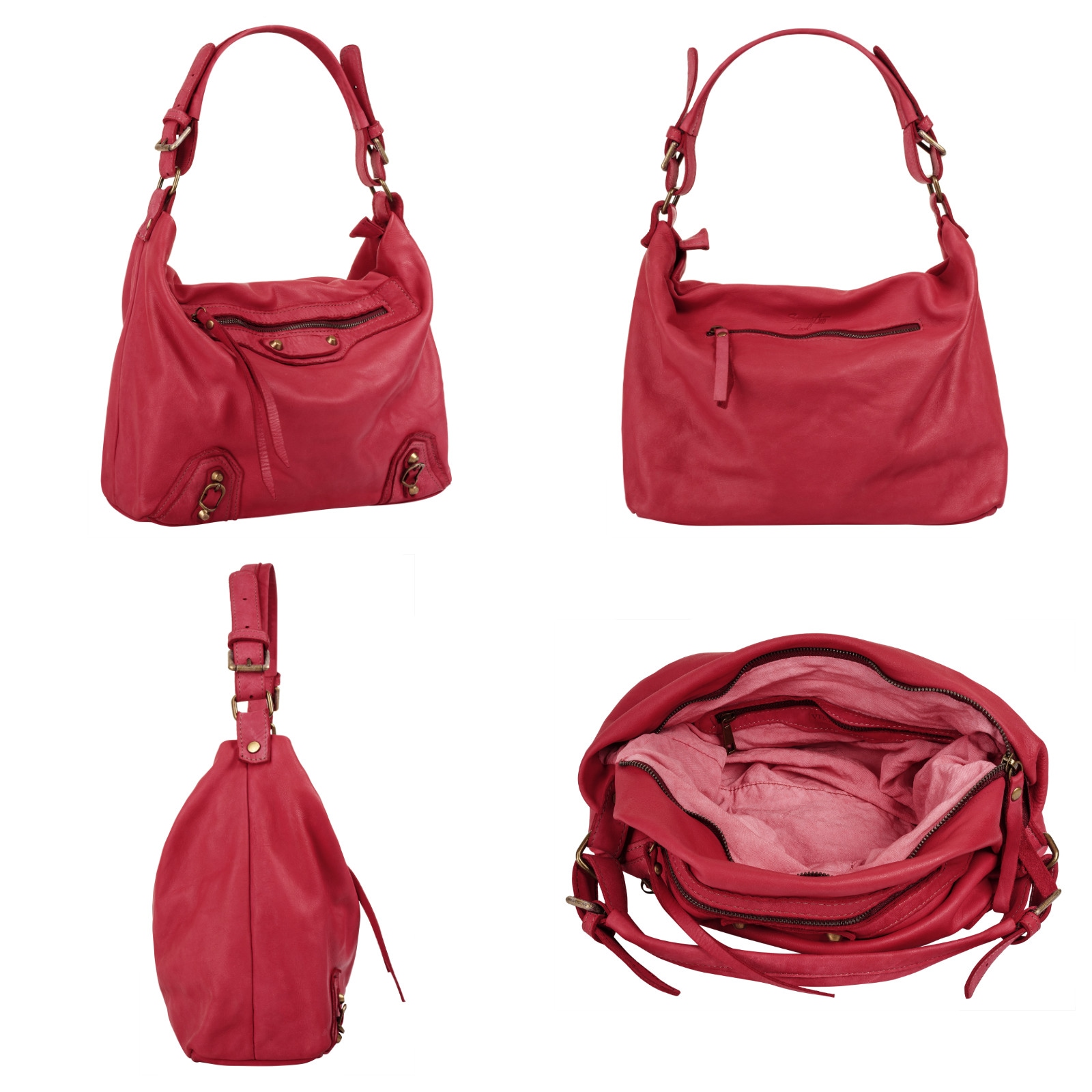 Samantha Look Shopper echt Leder, Made in Italy