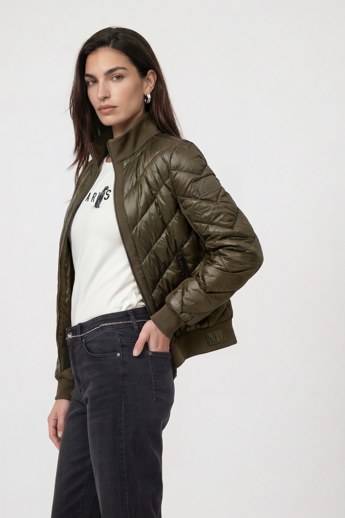 Monari Steppjacke »Jacke Stepp + Neopren« ohne Kapuze Regular fit mit Stehkragen