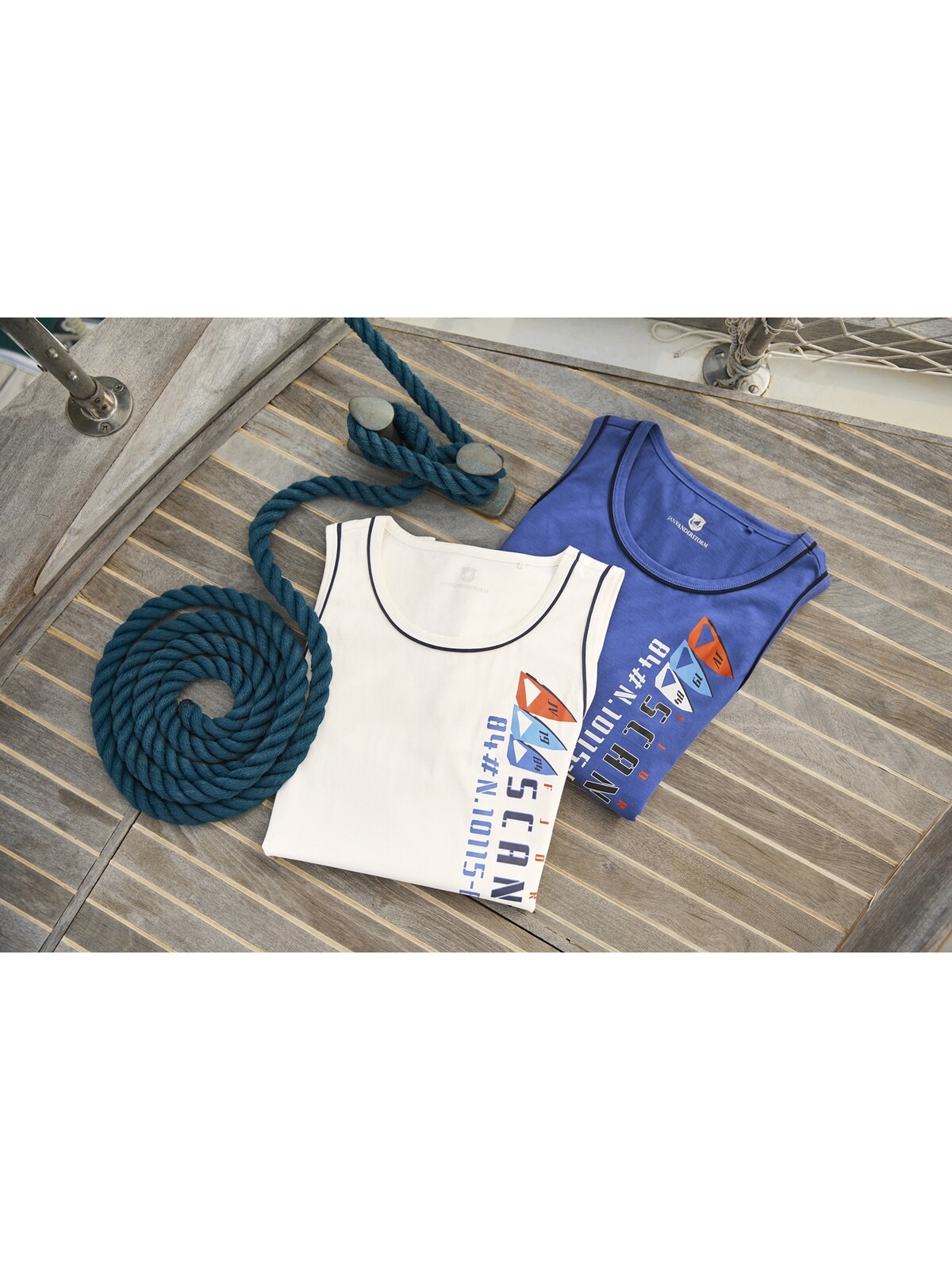 Jan Vanderstorm Tanktop »Doppelpack Tanktop TIDEMAN«, (2 tlg.), mit seitlichen Schlitzen