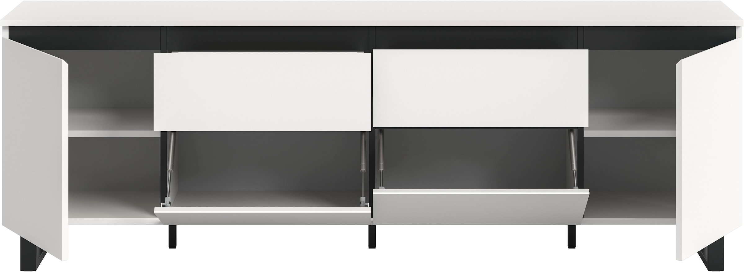 Home affaire Lowboard »TOMA, 188cm breit, Metall-Kufen-Fuß, 2 Türen, 2 Schubkästen,2 Klappen« TV-Lowboard, Mediaschrank, Mediaboard, TV-Schrank, Schrank, Board