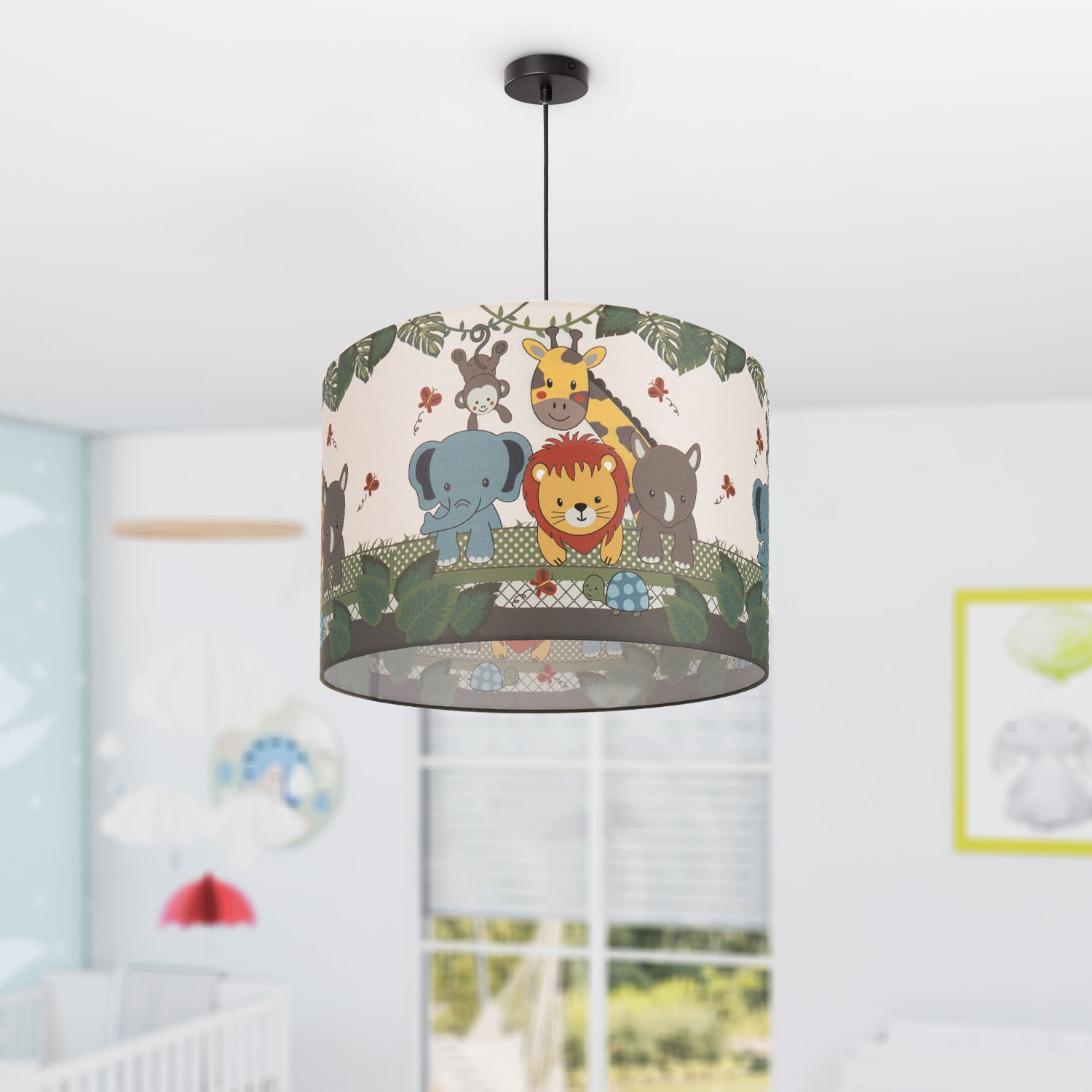 Paco Home Pendelleuchte Deckenlampe E27 XXL 634«, LED Jahren Kinderzimmer, mit | 1 kaufen online Garantie Dschungel-Tiere, Kinderlampe »Diamond flammig-flammig, 3