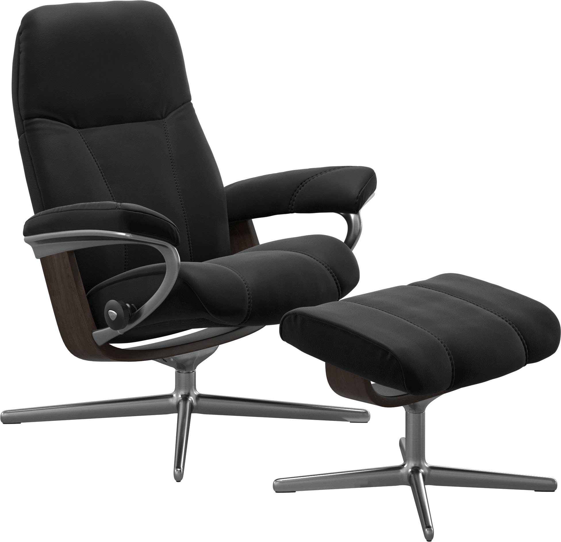 Stressless® Fußhocker »Consul«, mit Cross Base, Größe S, M & L, Holzakzent Wenge