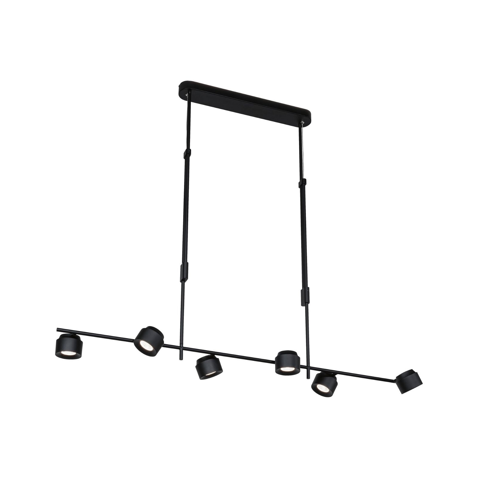 Paulmann LED Pendelleuchte »Puric Pane Effect 6x 6,5W Schwarz 230V Metall/Kunststoff«, 6 flammig, 3-step-dimmbar