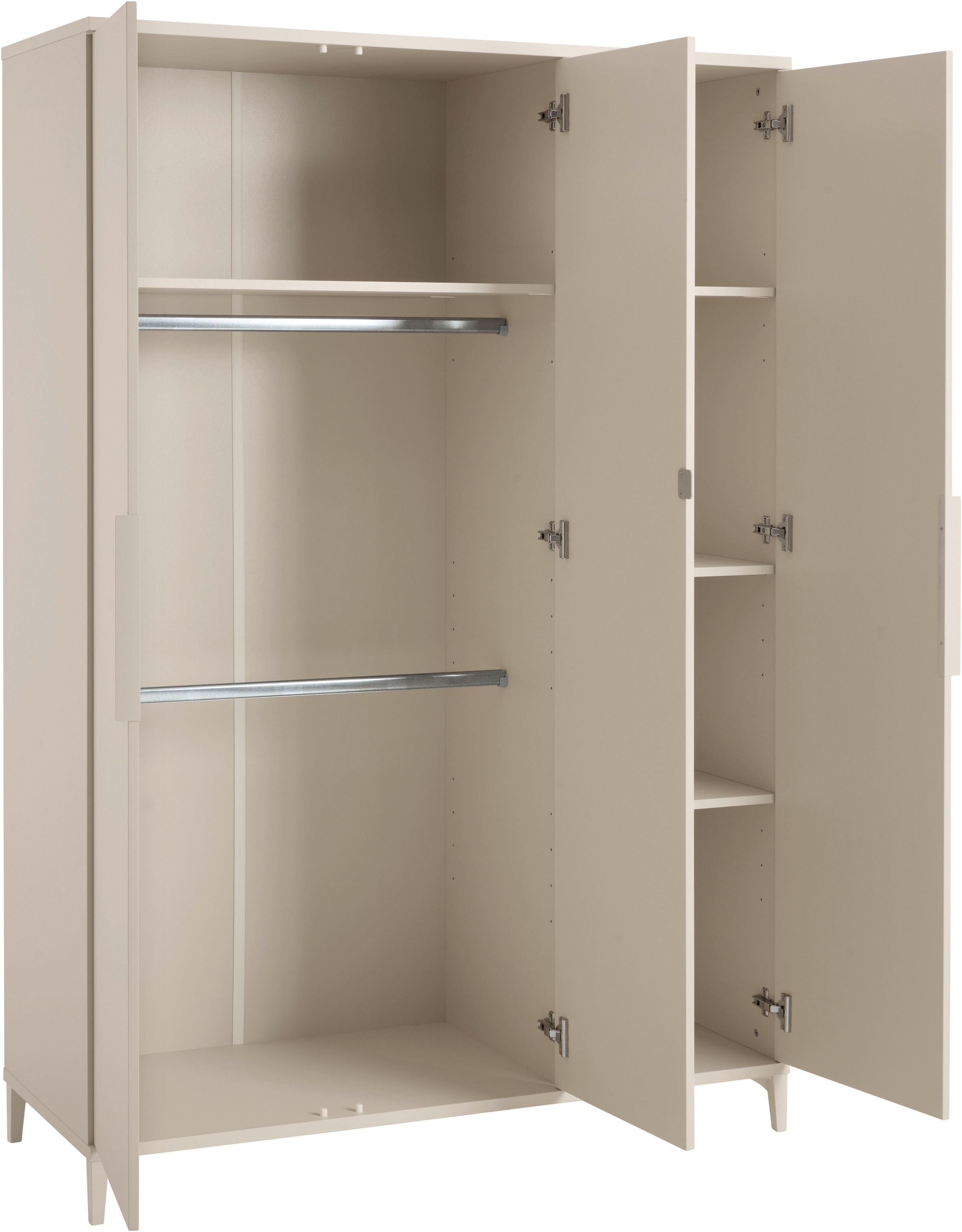 YUNY by PAIDI Kleiderschrank »SISTER LOU inkl. Kleiderstangen und Einlegeböden«, Beige, zertifizierte Qualität, Soft-Close