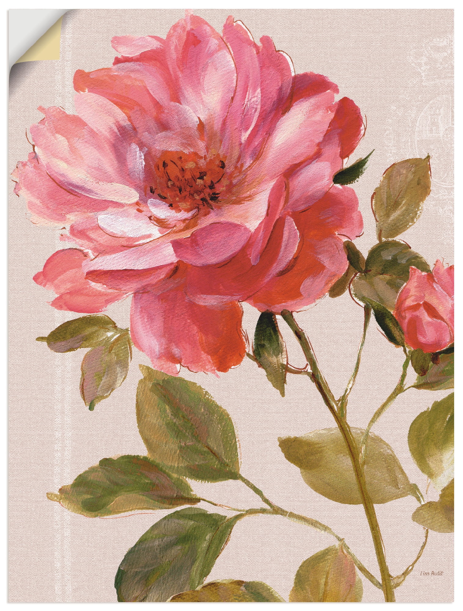 Rosen«, Wandbild Wandaufkleber St.), versch. Poster in Artland als kaufen (1 Größen »Harmonische oder auf Blumen, Leinwandbild, Raten