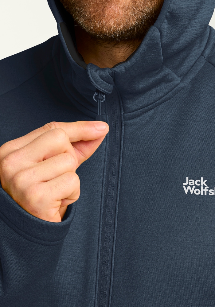 Jack Wolfskin Fleecejacke »PEAK DISTRICT HOODED FZ M«, mit Kapuze