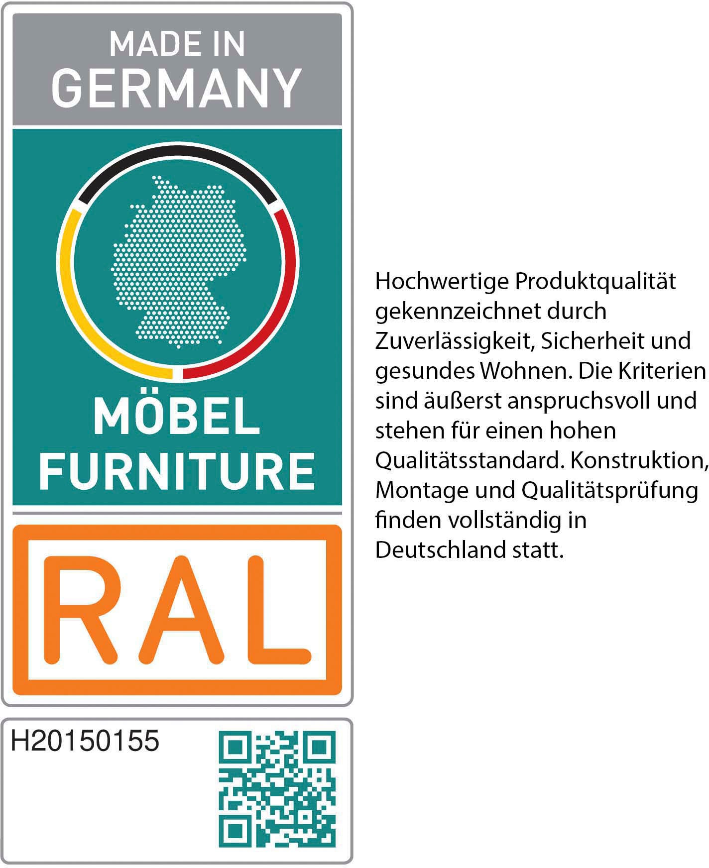 WIEMANN Falttürenschrank »Ohio, Kleiderschrank, Schrank, Garderobe, mit Glasfront, 300 cm« inklusive Einlegeböden & Kleiderstangen, 2 Höhen, MADE IN GERMANY,  inklusive Türdämpfung, hochwertige Glasfront