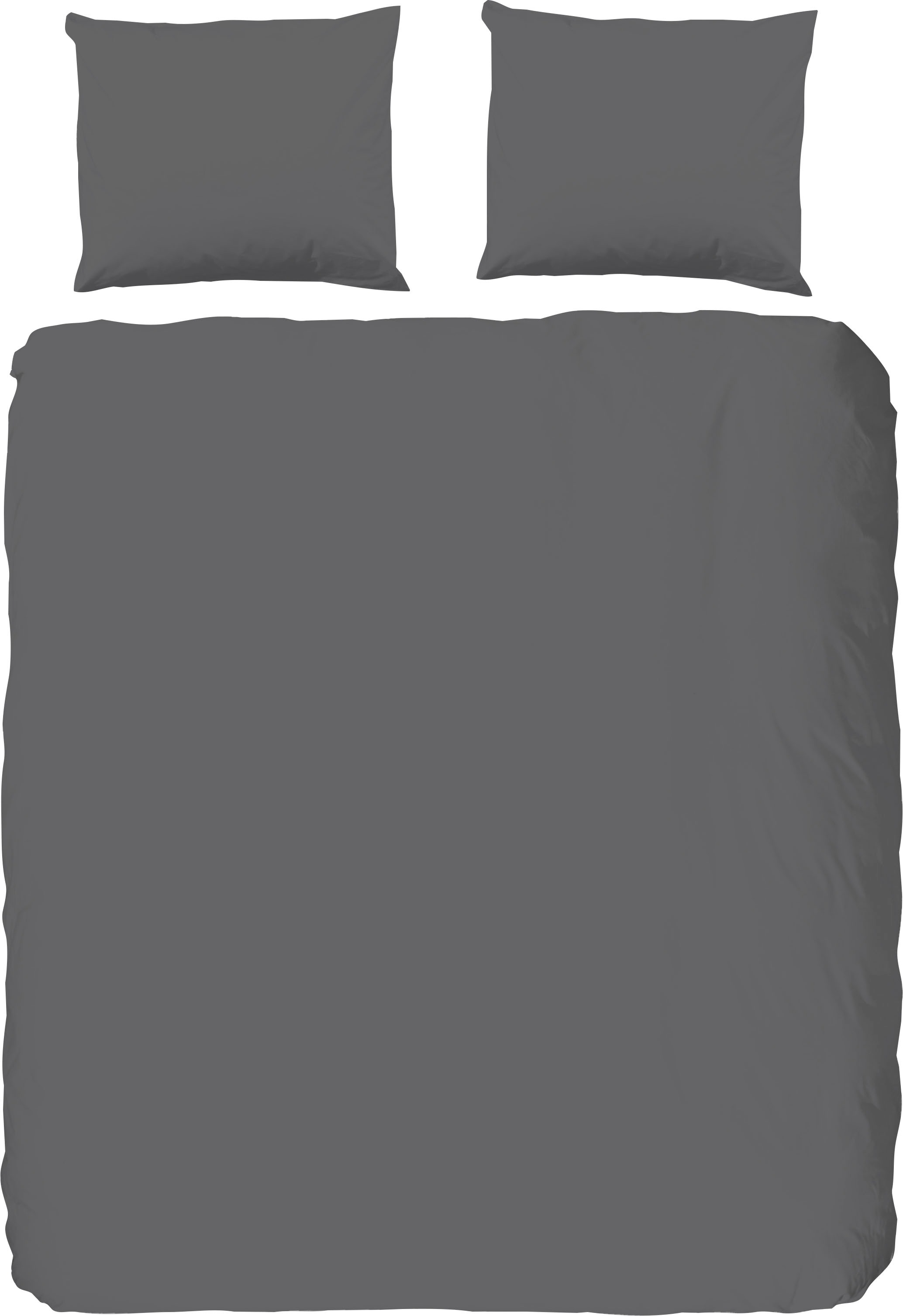 hip Bettwäsche »Hip Uni«, 100% Baumwolle, Mako-Satin, 135x200, Unifarben Weiß, Reißverschluss