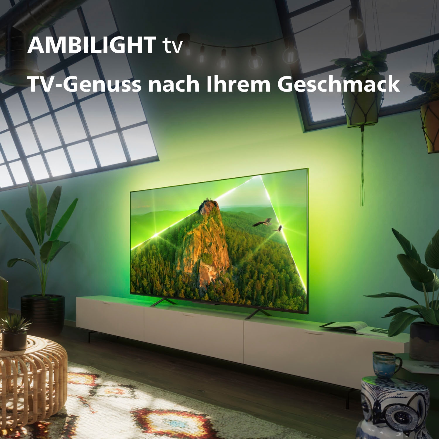 Philips LED-Fernseher »55PUS8108/12«, 139 cm/55 Zoll, 4K Ultra HD, Smart-TV  ➥ 3 Jahre XXL Garantie | UNIVERSAL | alle Fernseher