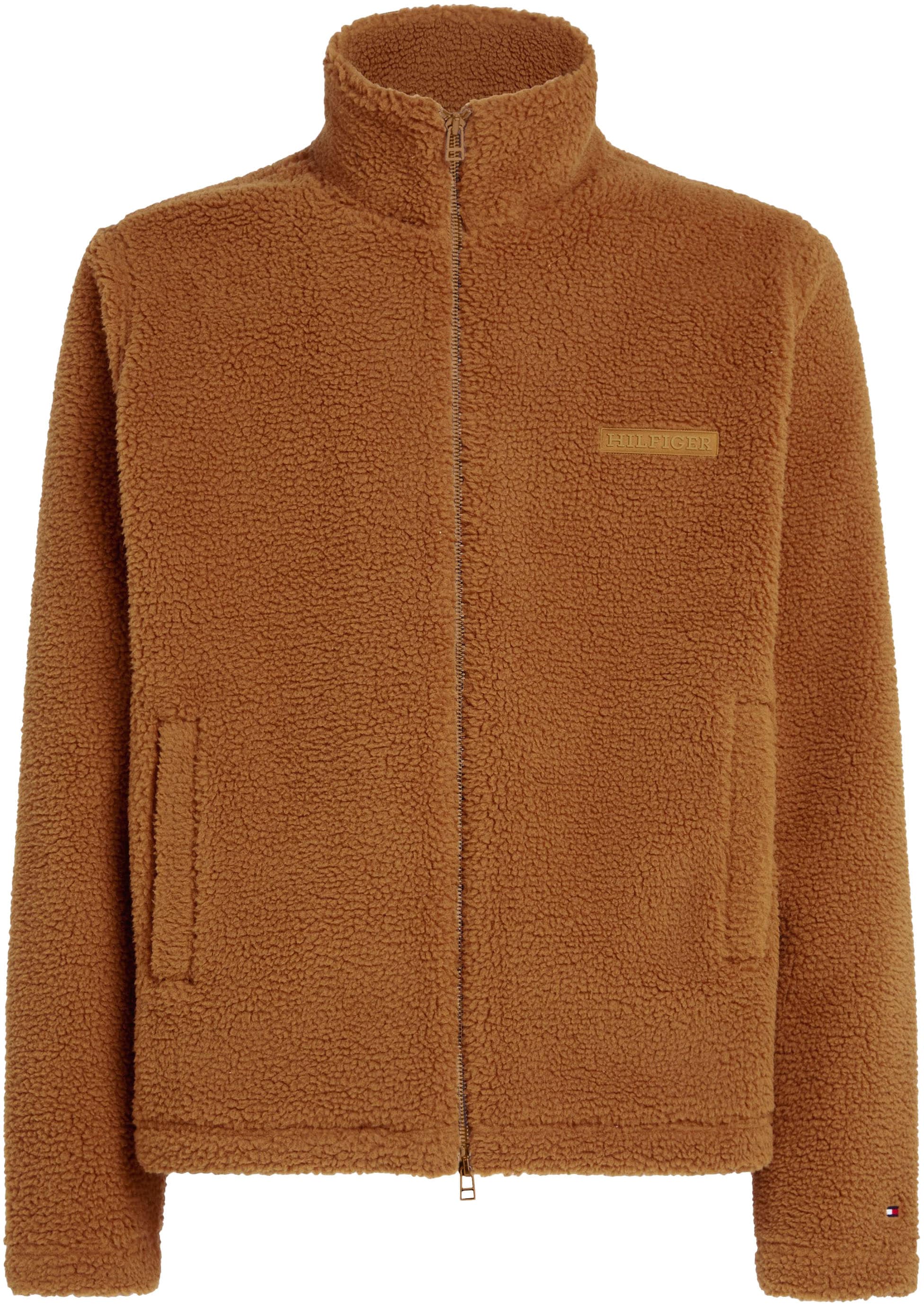Tommy Hilfiger Sweatjacke »MONOTYPE TEXTURED FLEECE ZT«, aus strukturiertem Teddy-Fleece